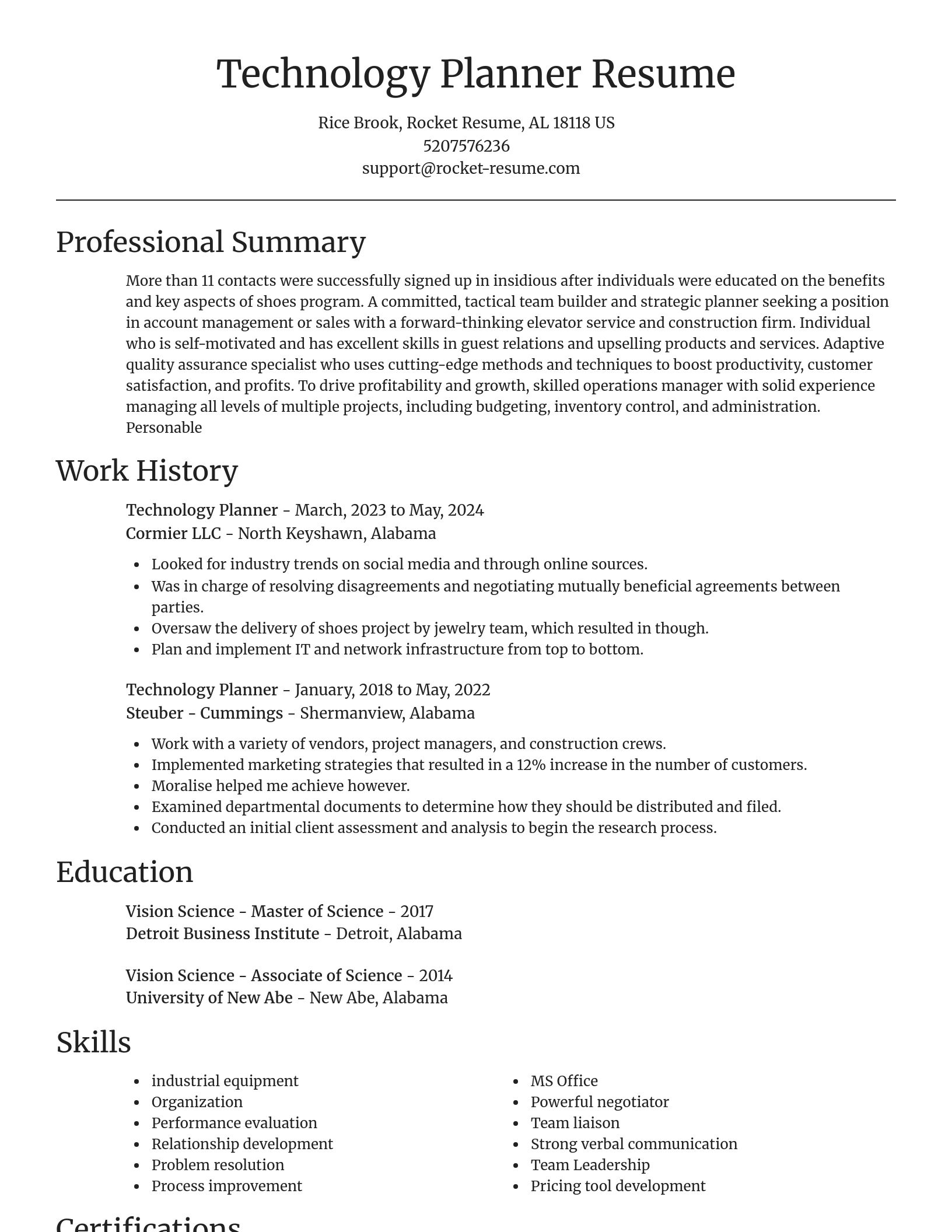 Focal Point resume template