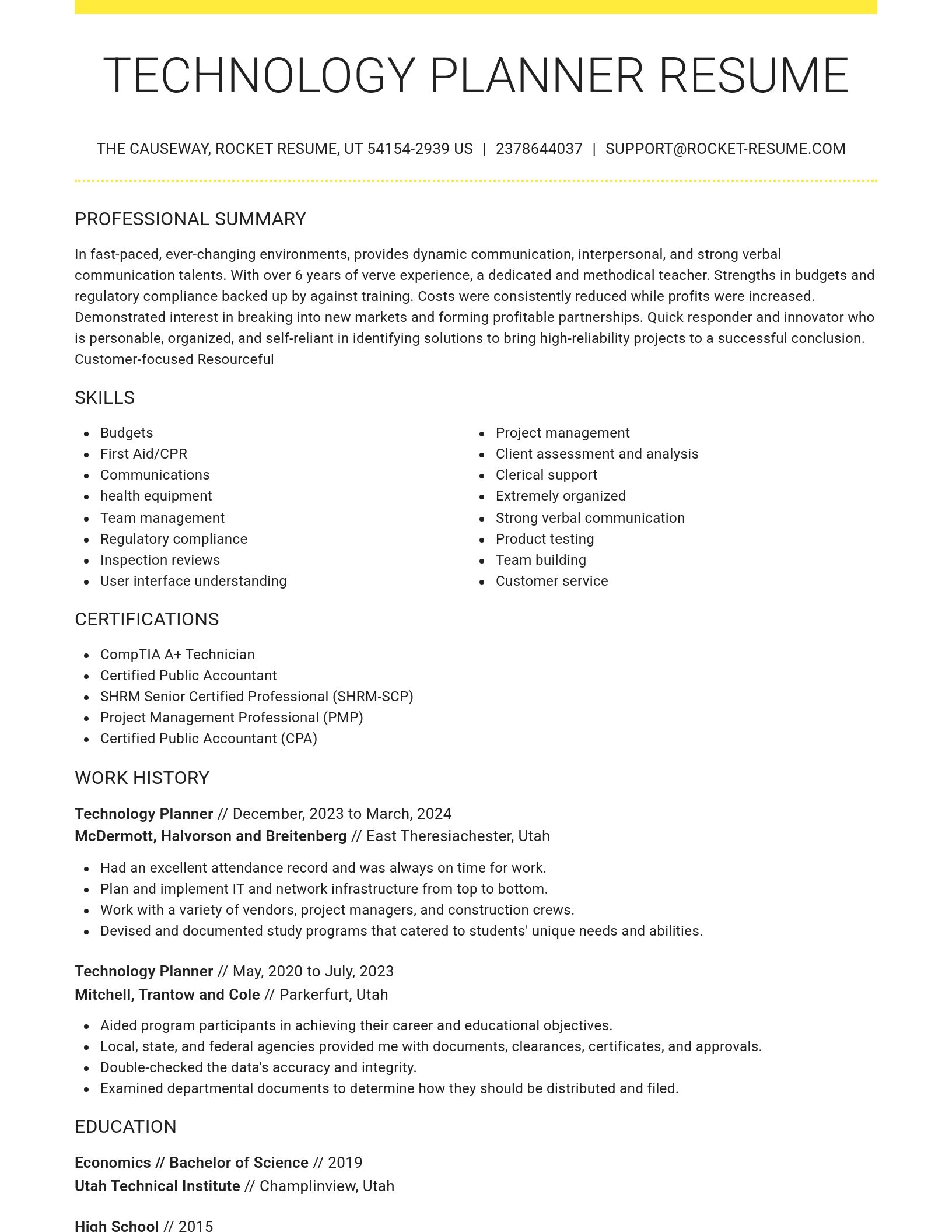 Grand resume template