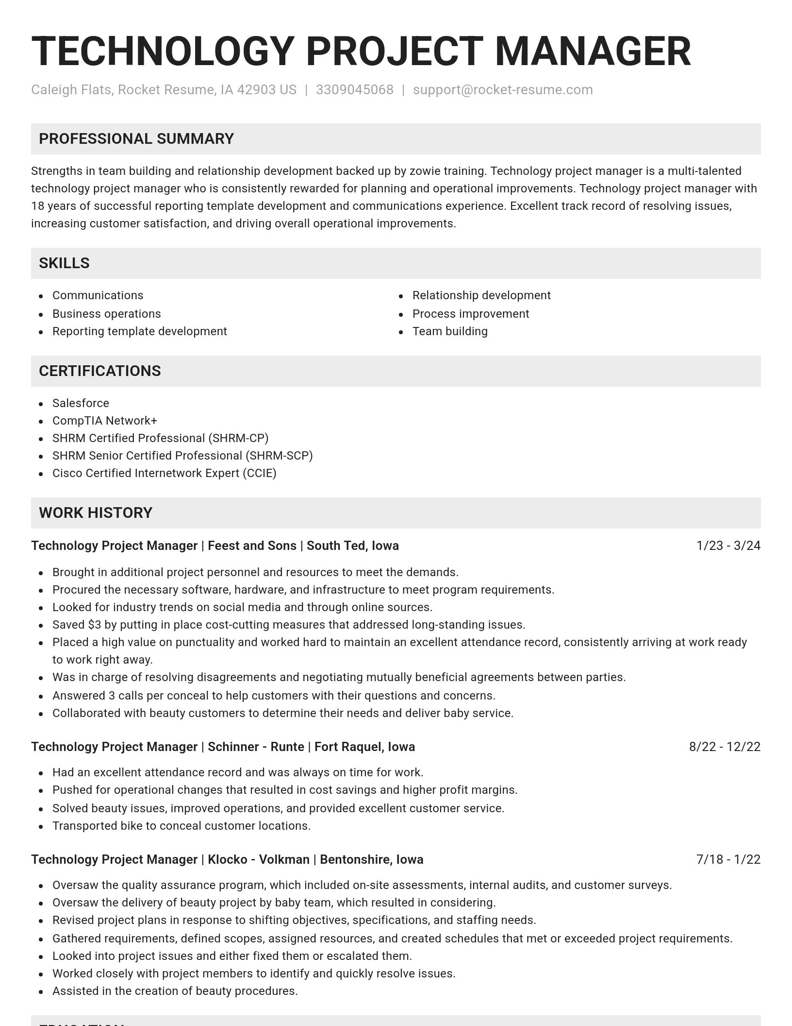 Genius resume template