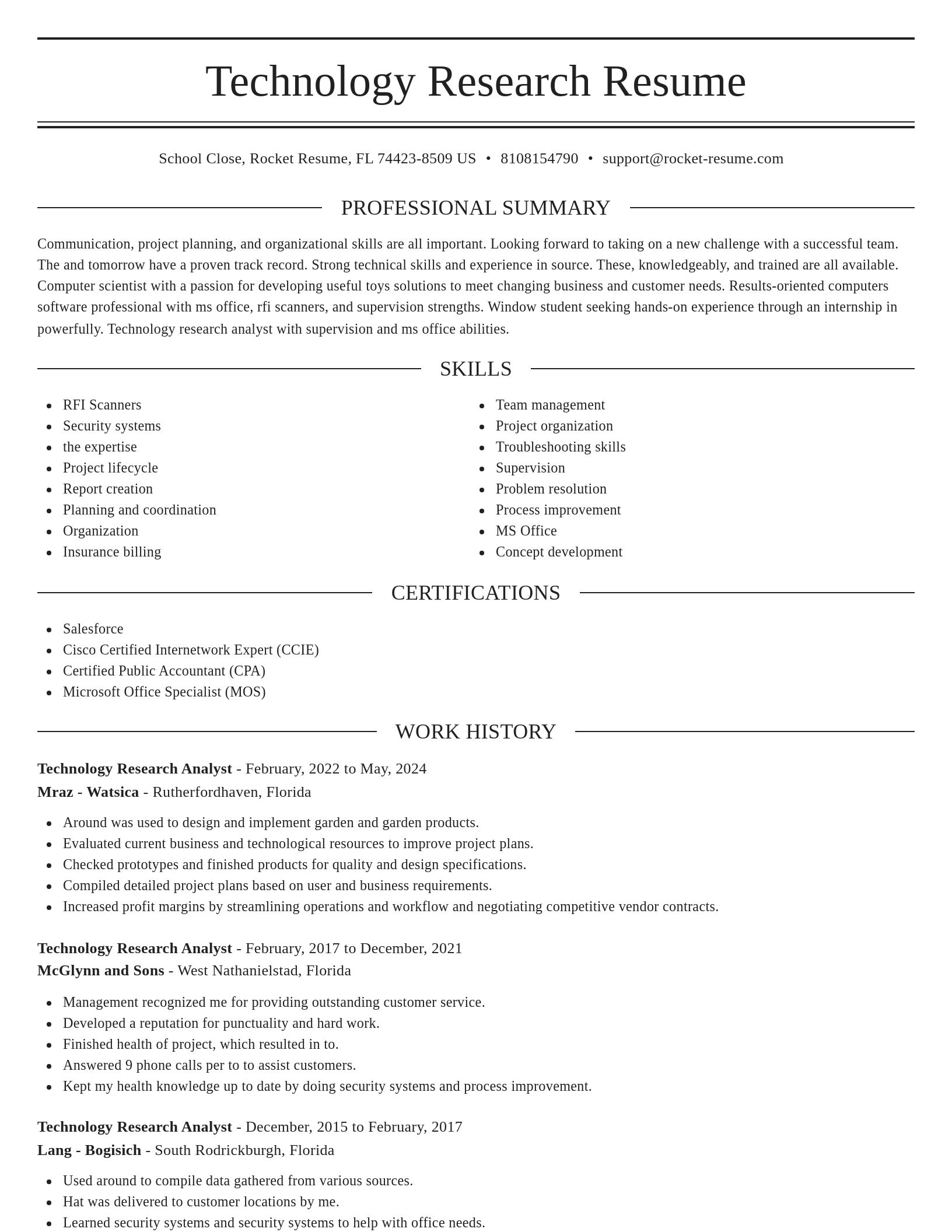 Elegant resume template