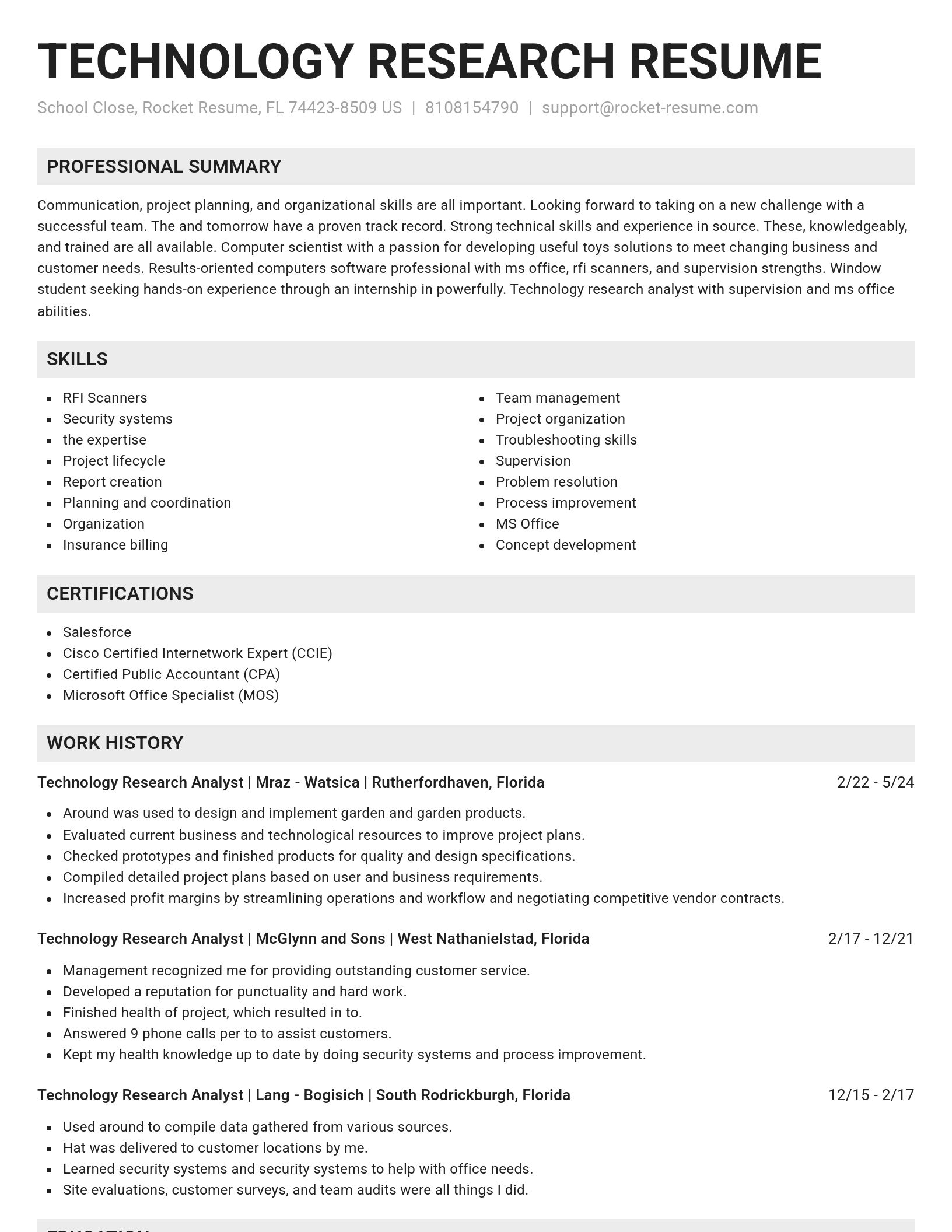 Genius resume template
