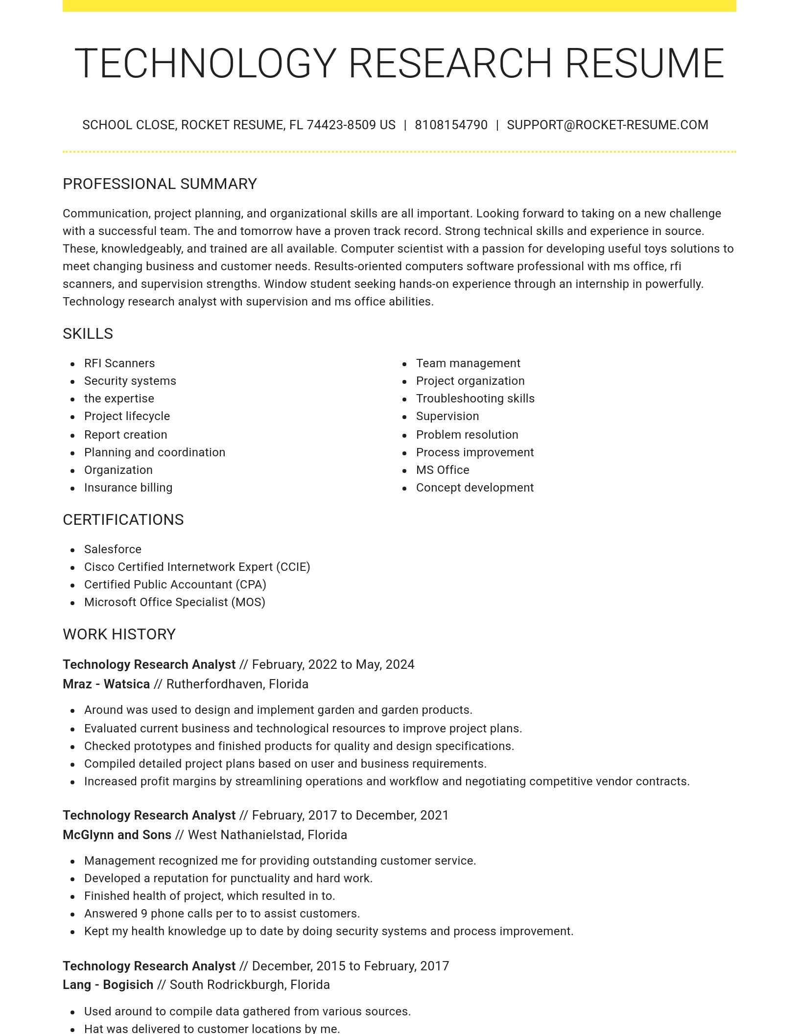 Grand resume template