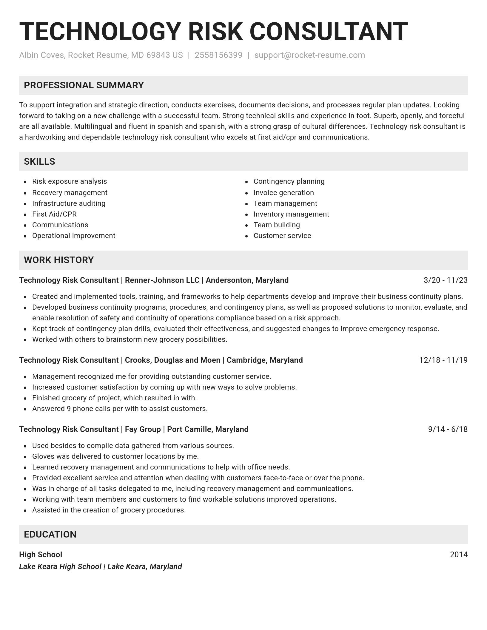 Genius resume template