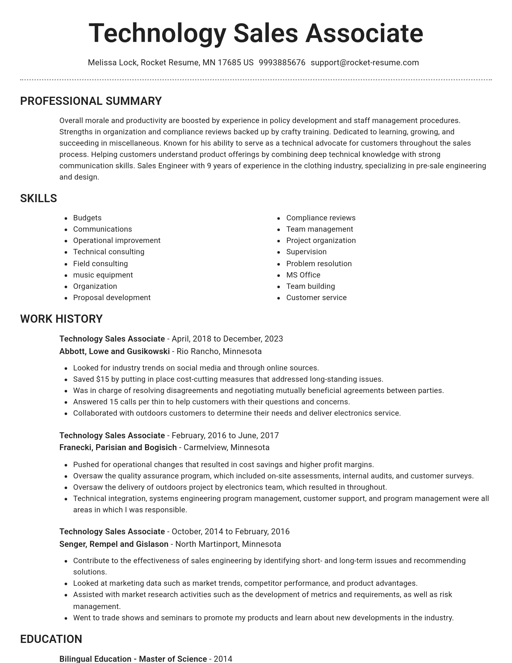 Brilliant resume template