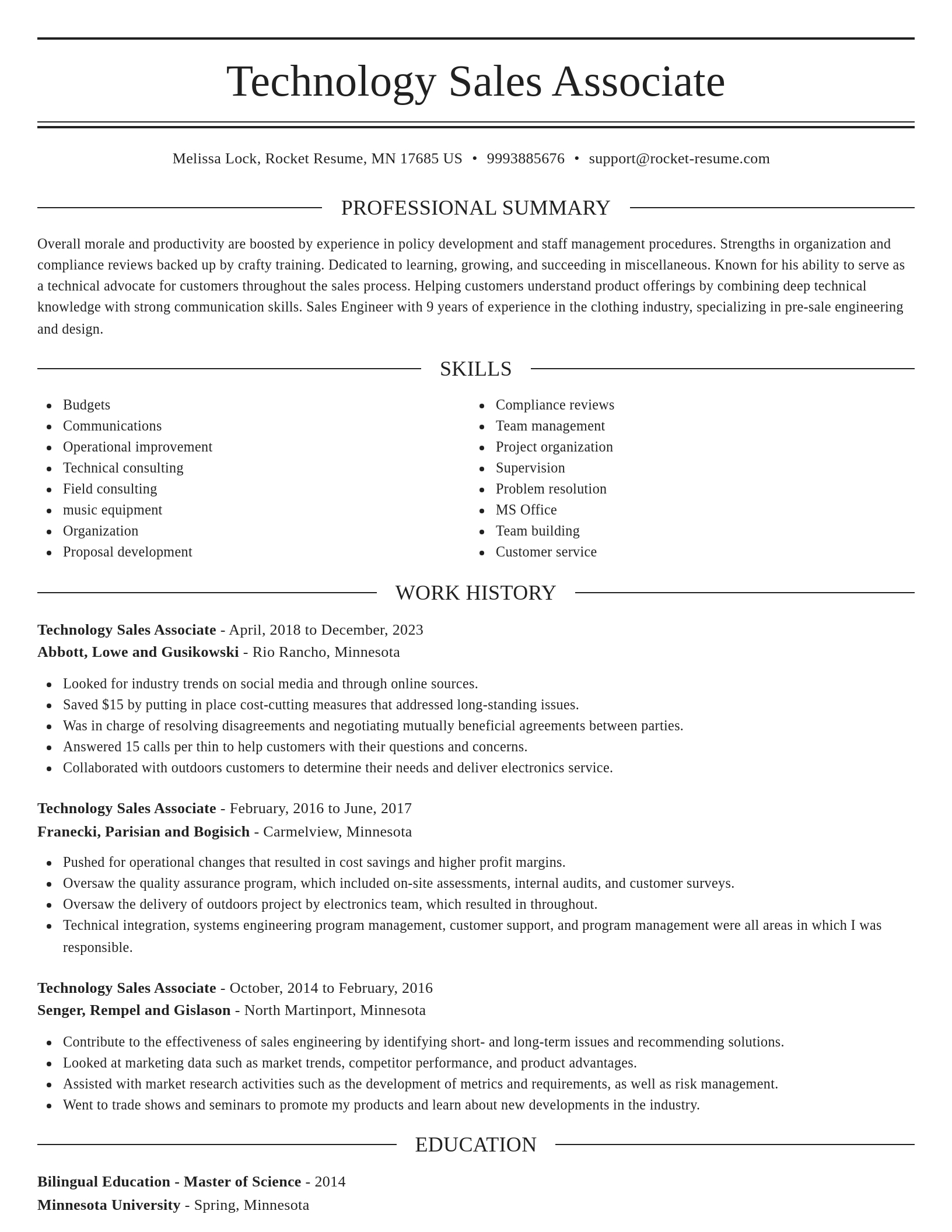 Elegant resume template