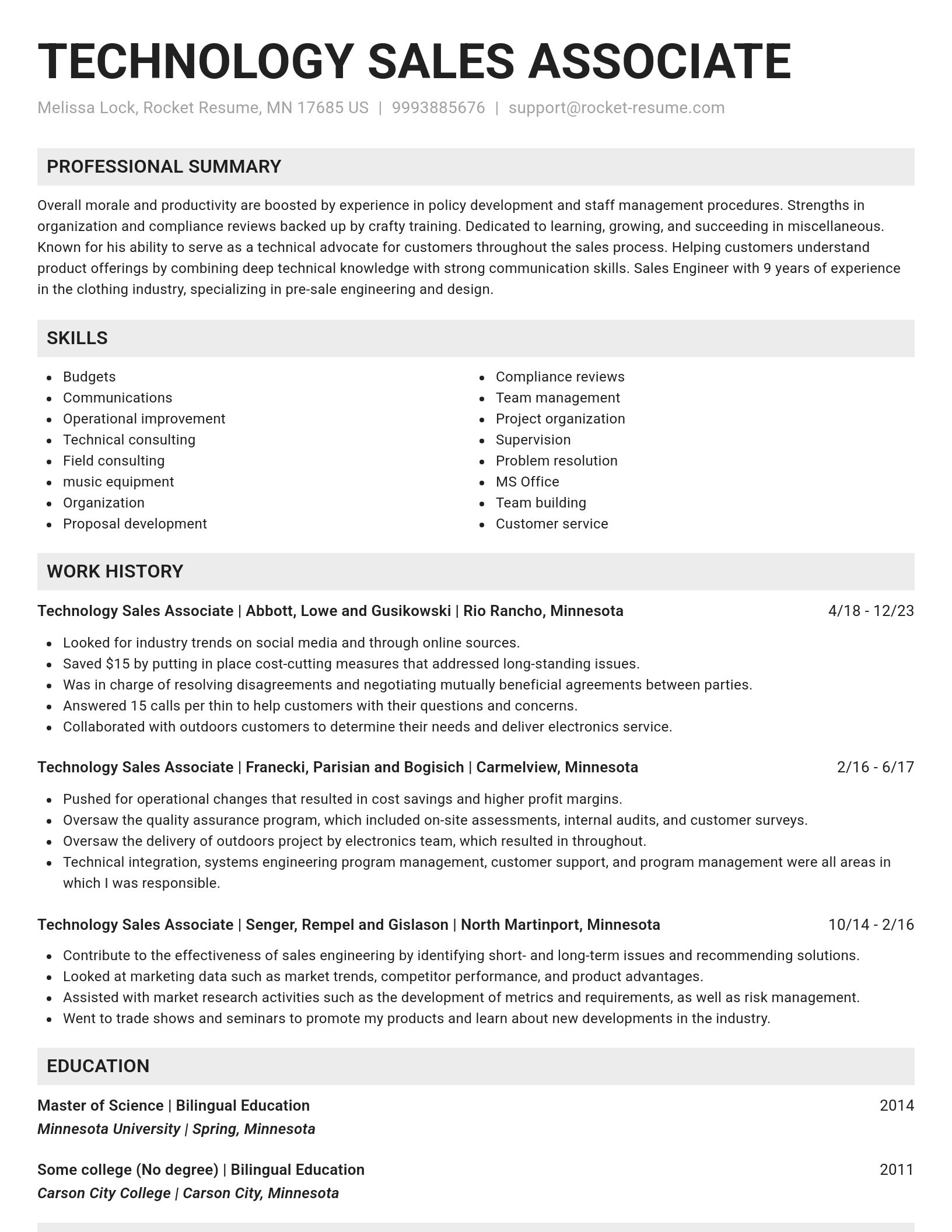Genius resume template