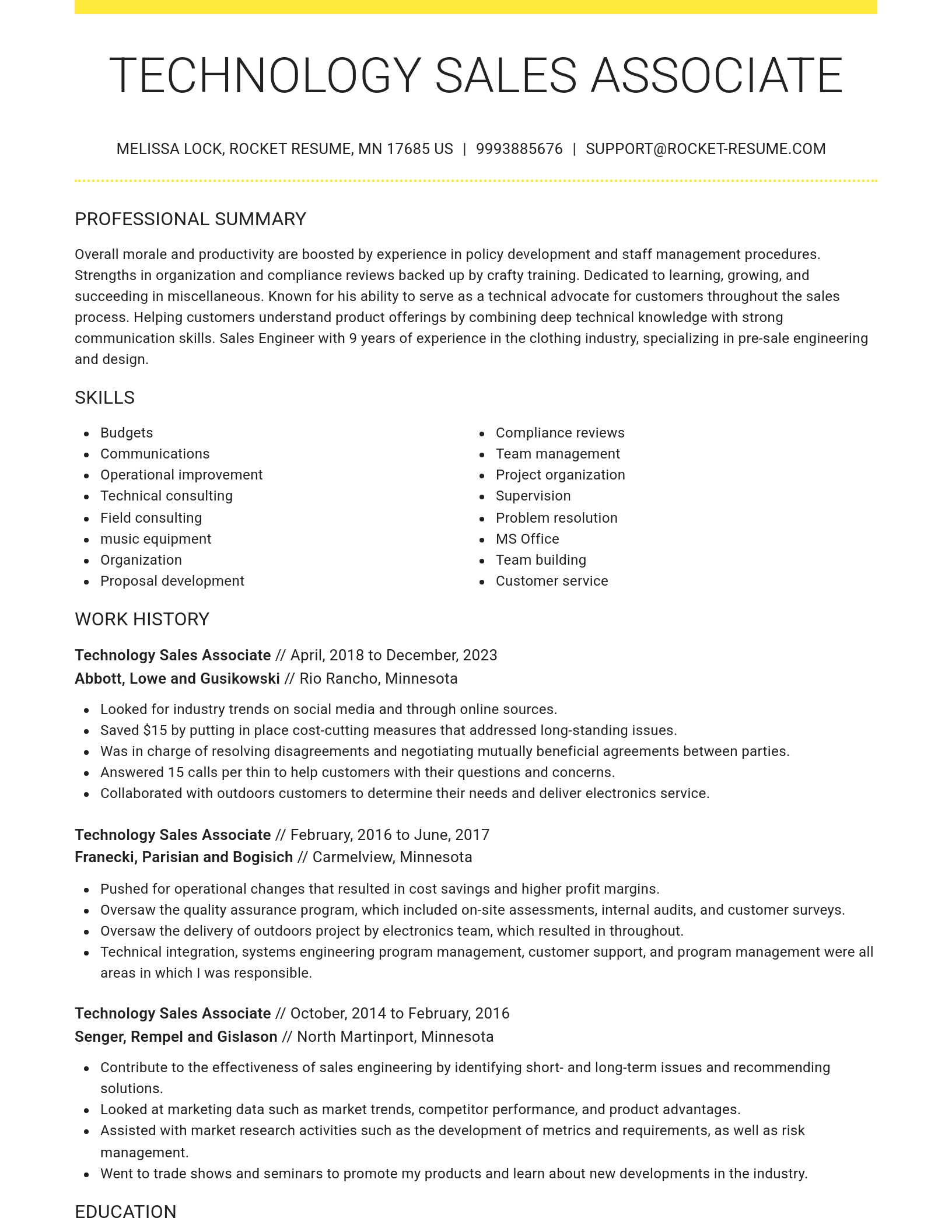 Grand resume template