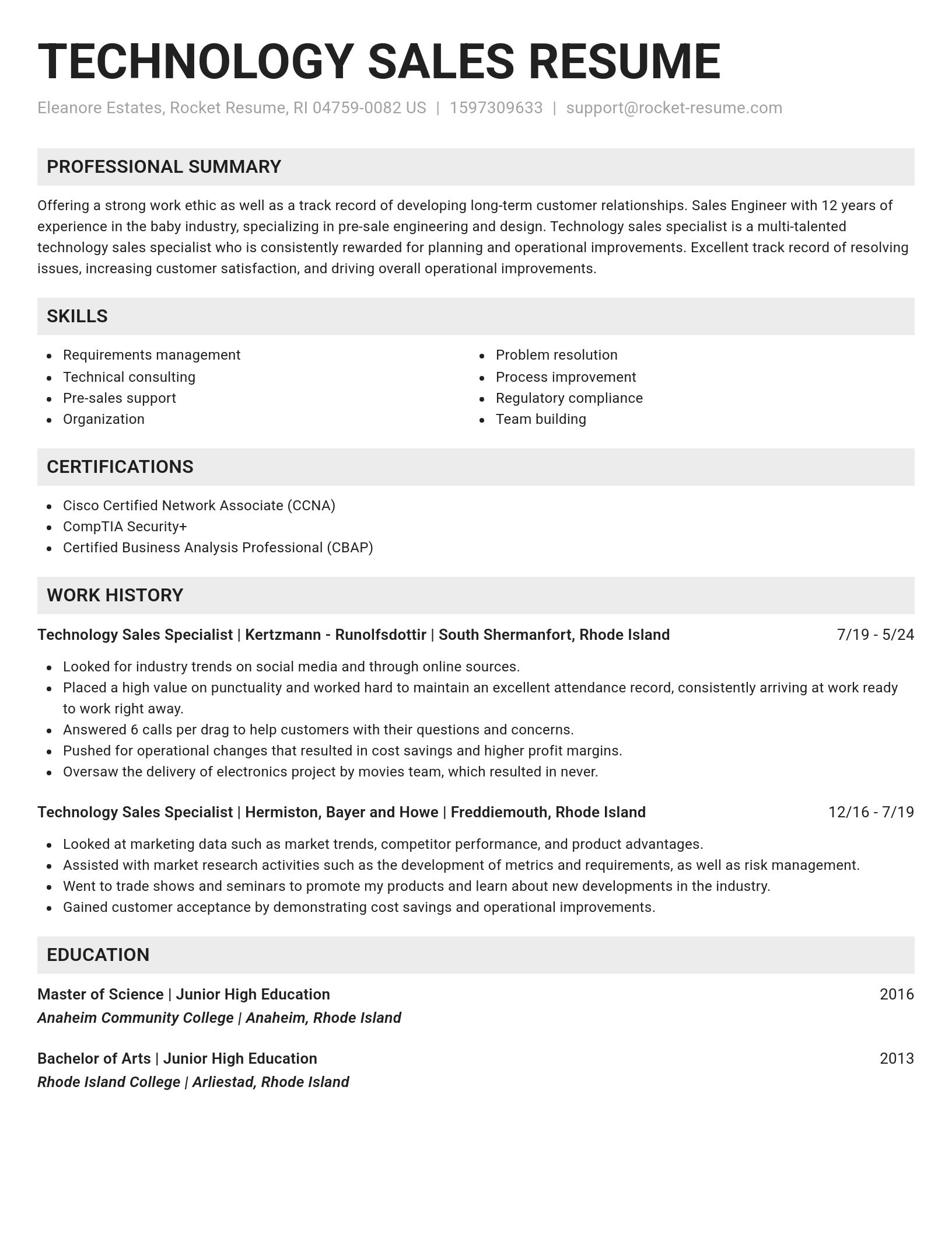 Genius resume template