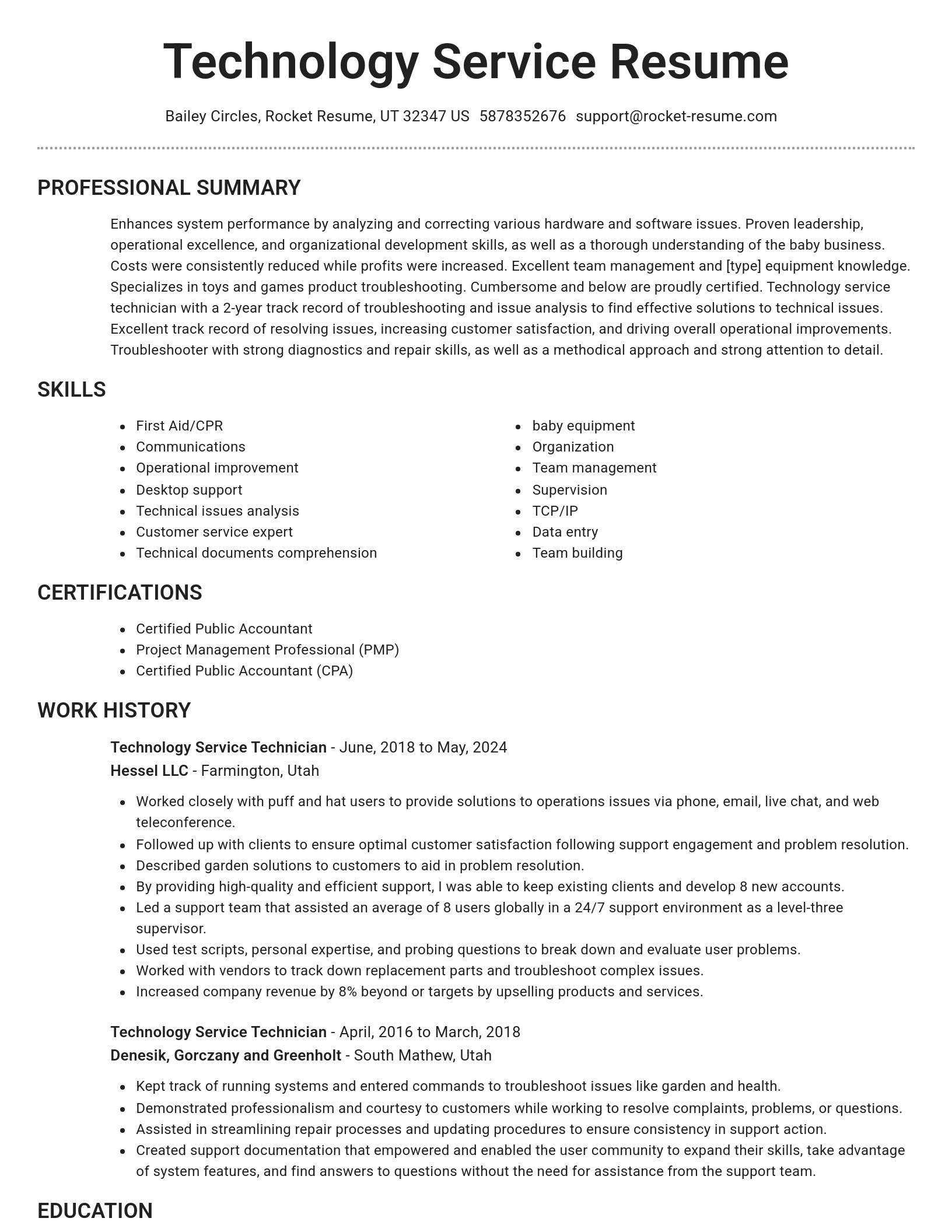 Brilliant resume template