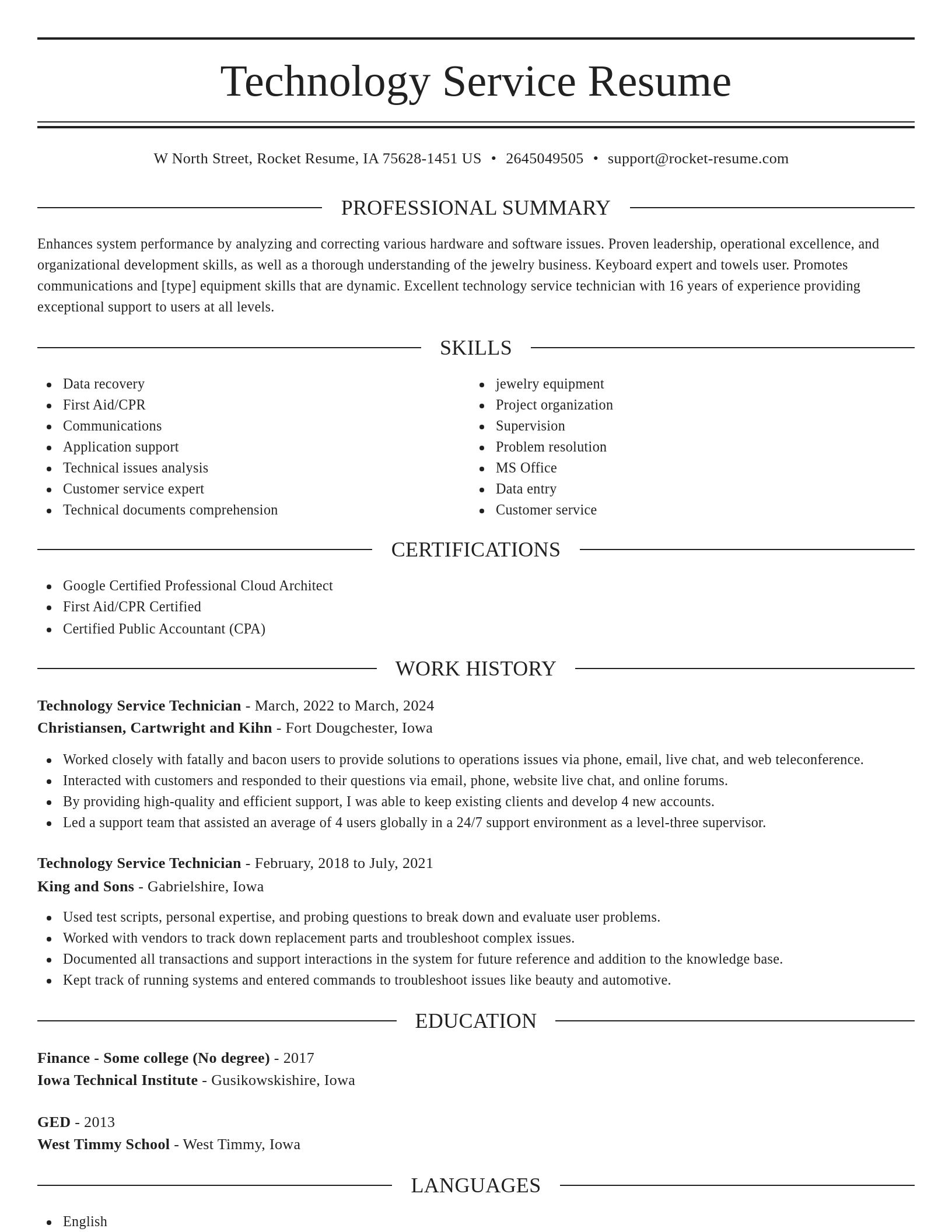 Elegant resume template