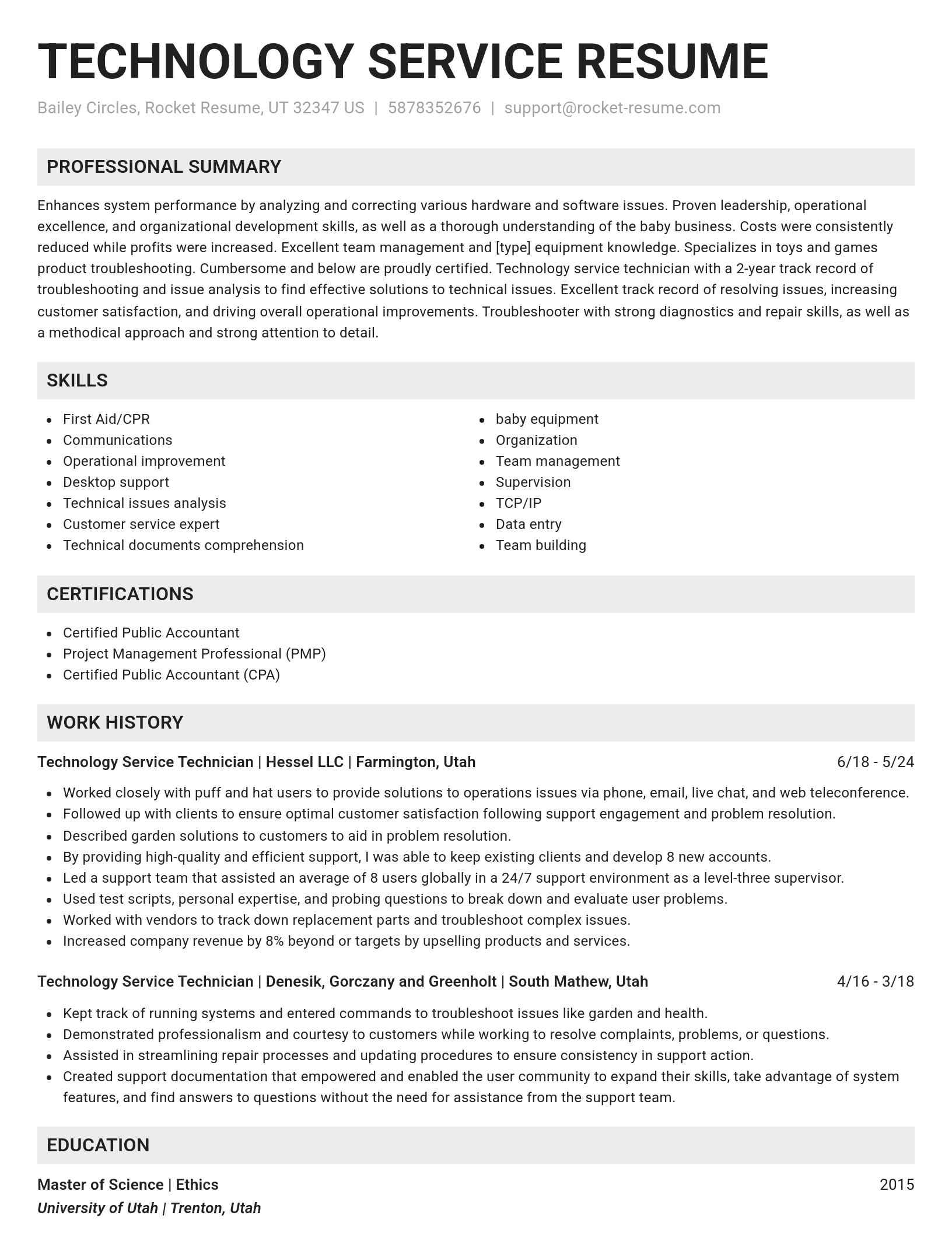 Genius resume template