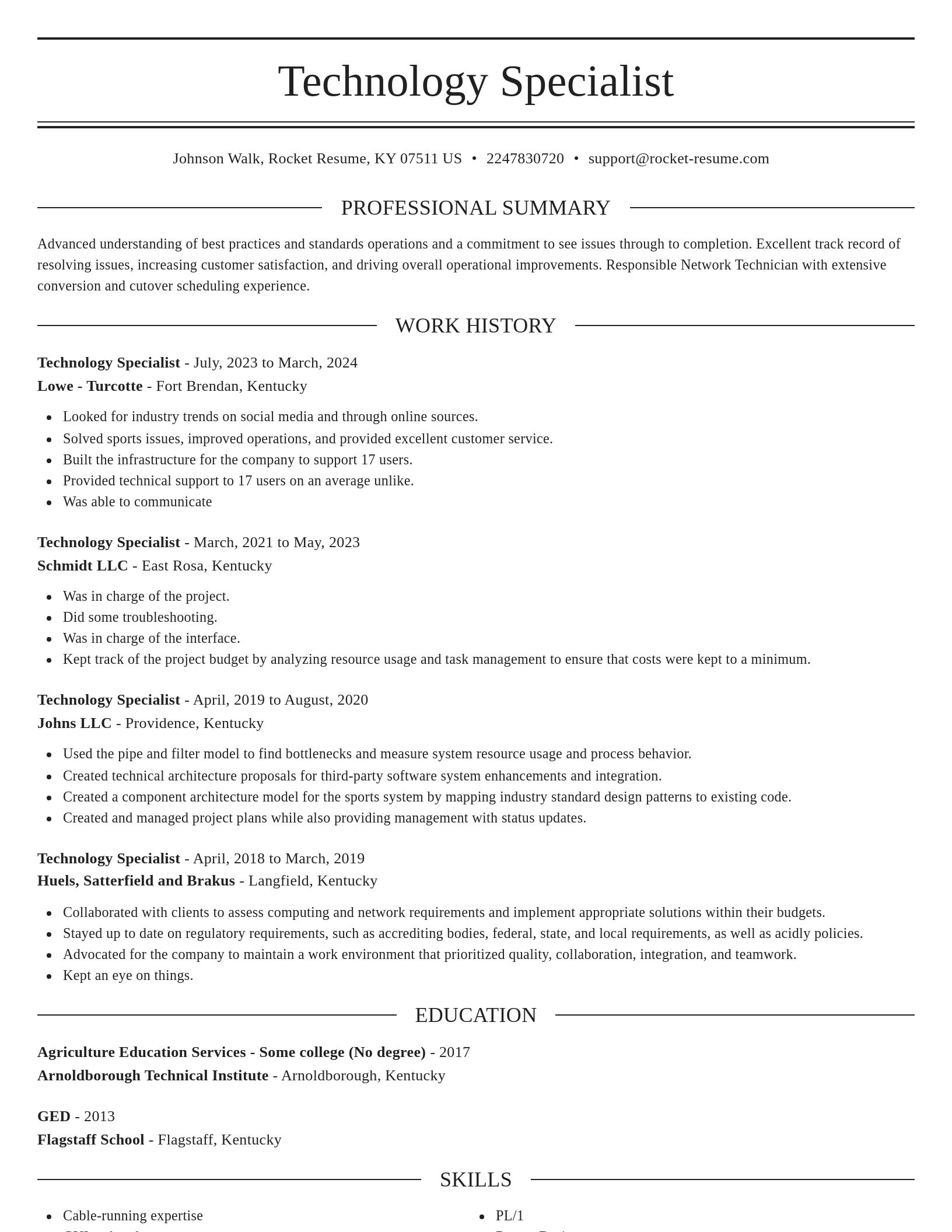 Elegant resume template