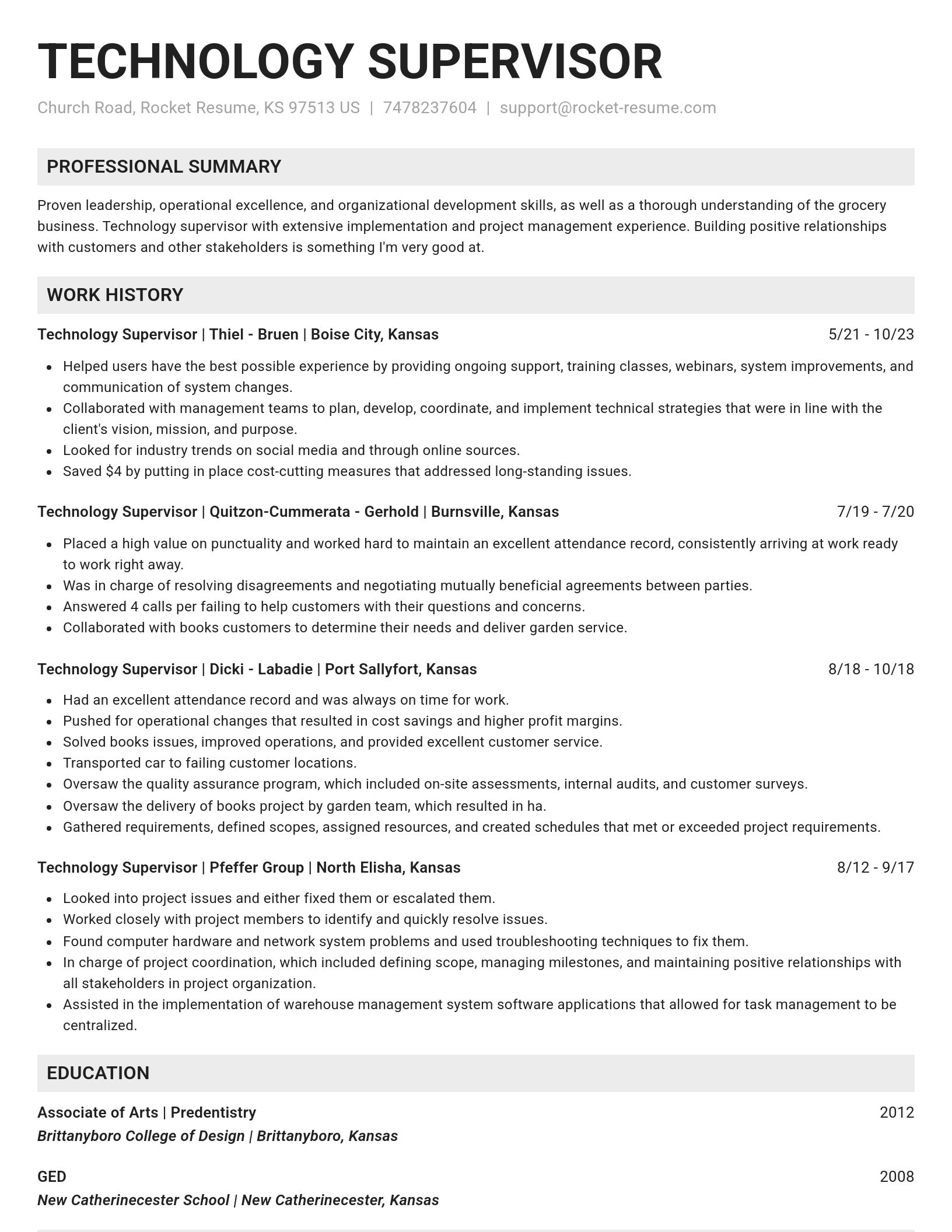 Genius resume template
