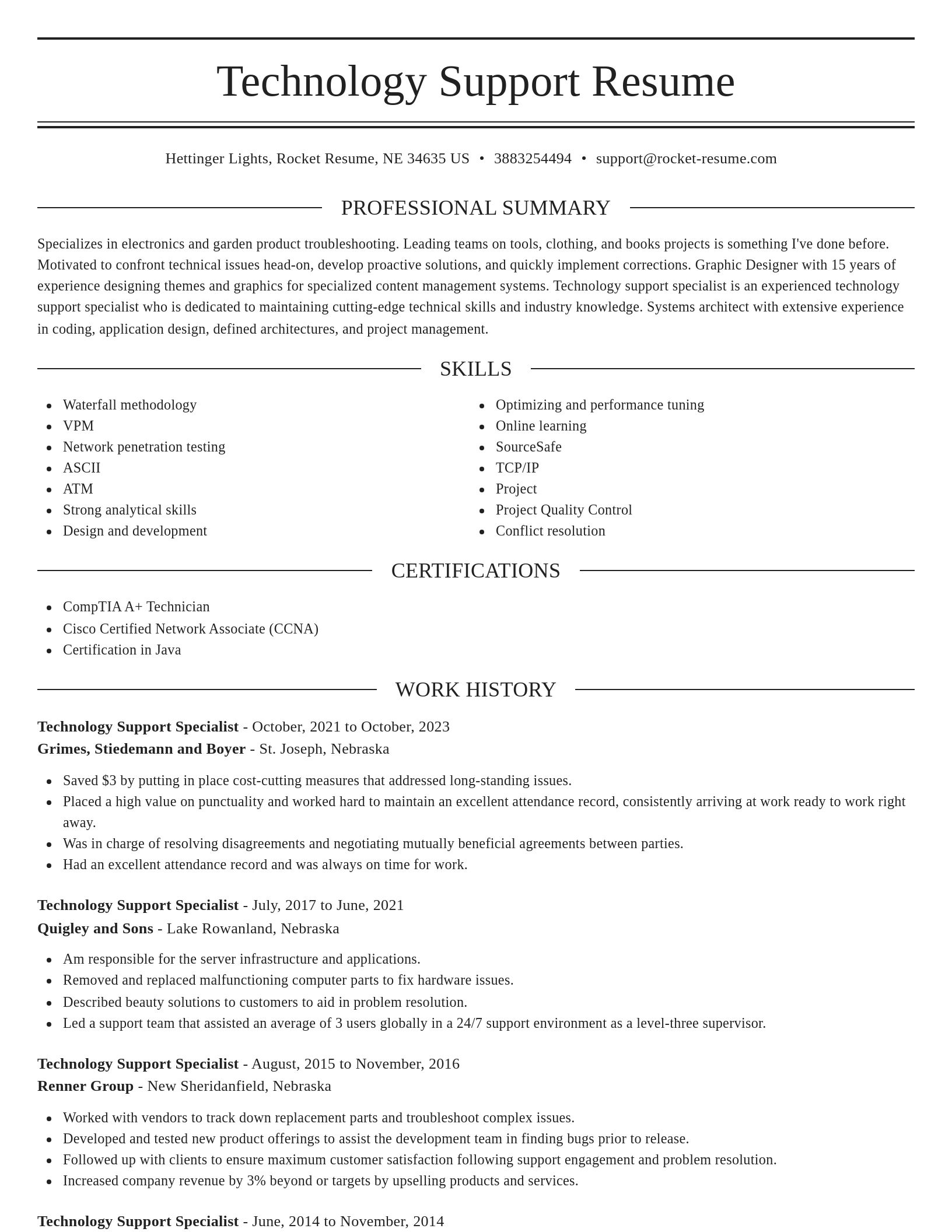 Elegant resume template