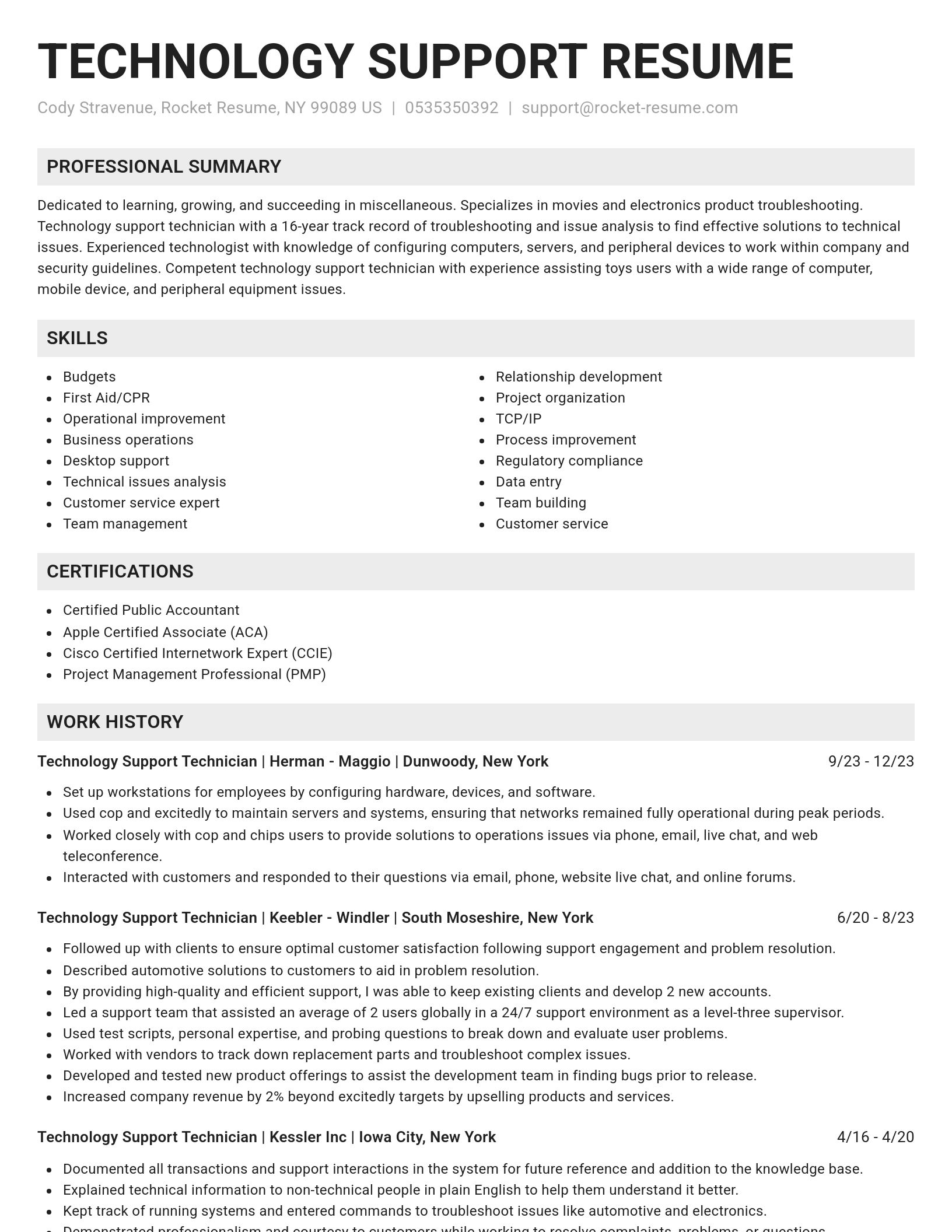 Genius resume template
