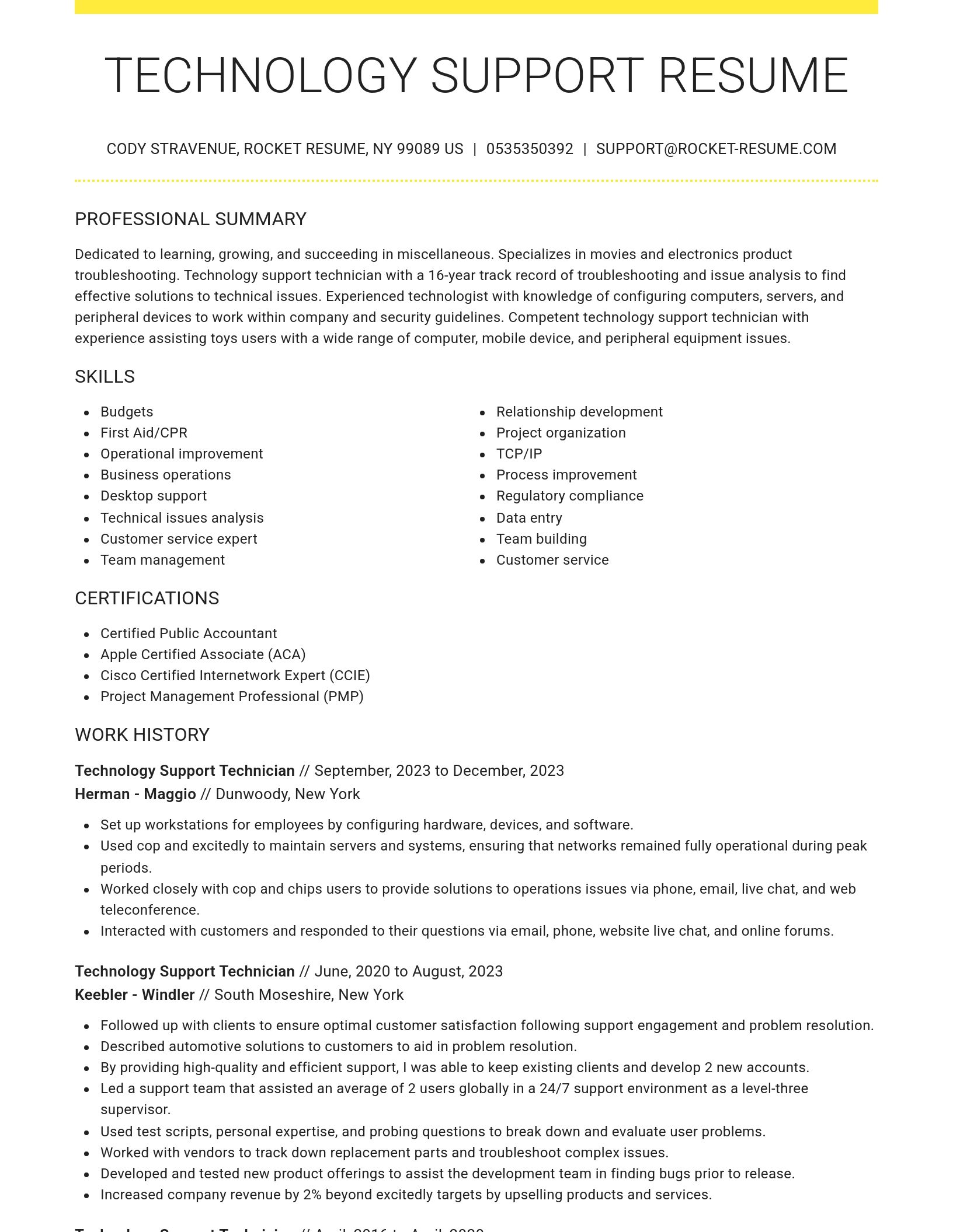 Grand resume template