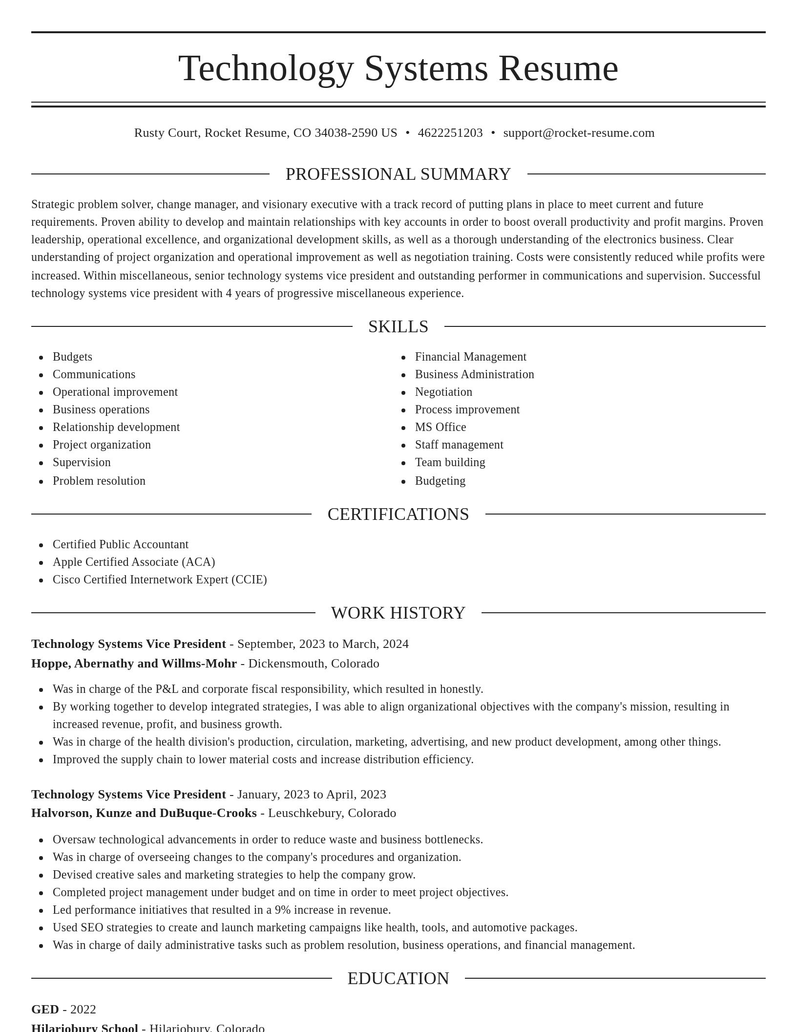 Elegant resume template