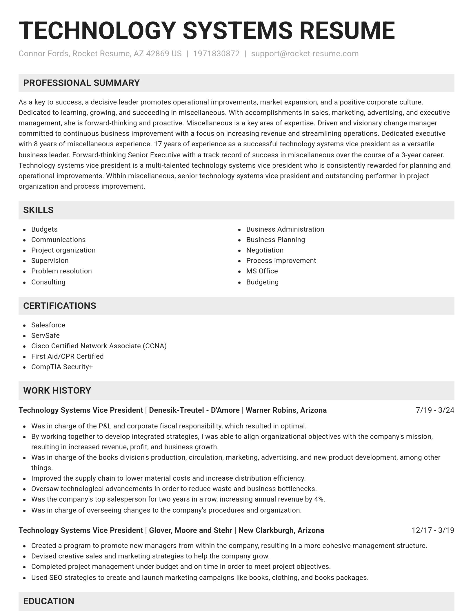 Genius resume template