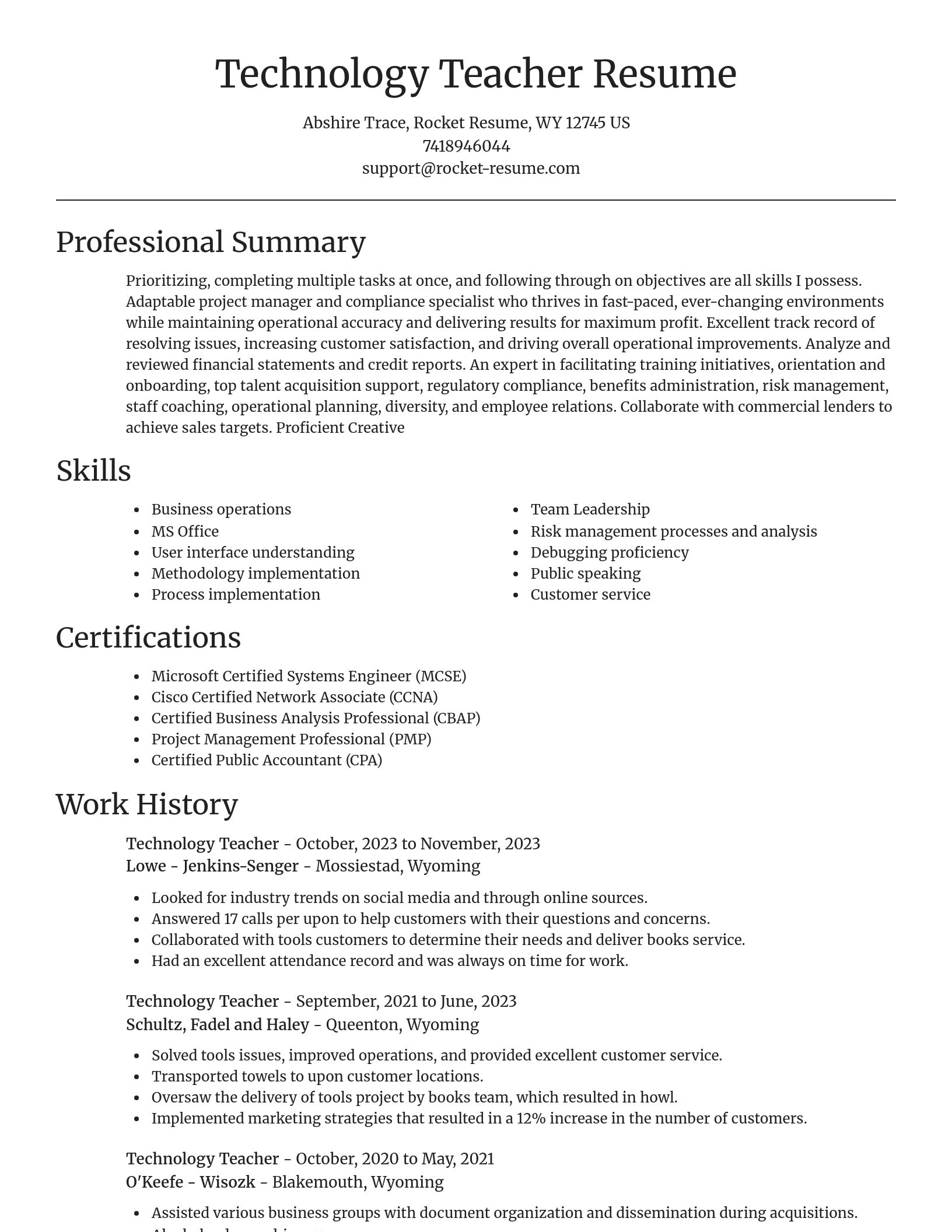 Focal Point resume template