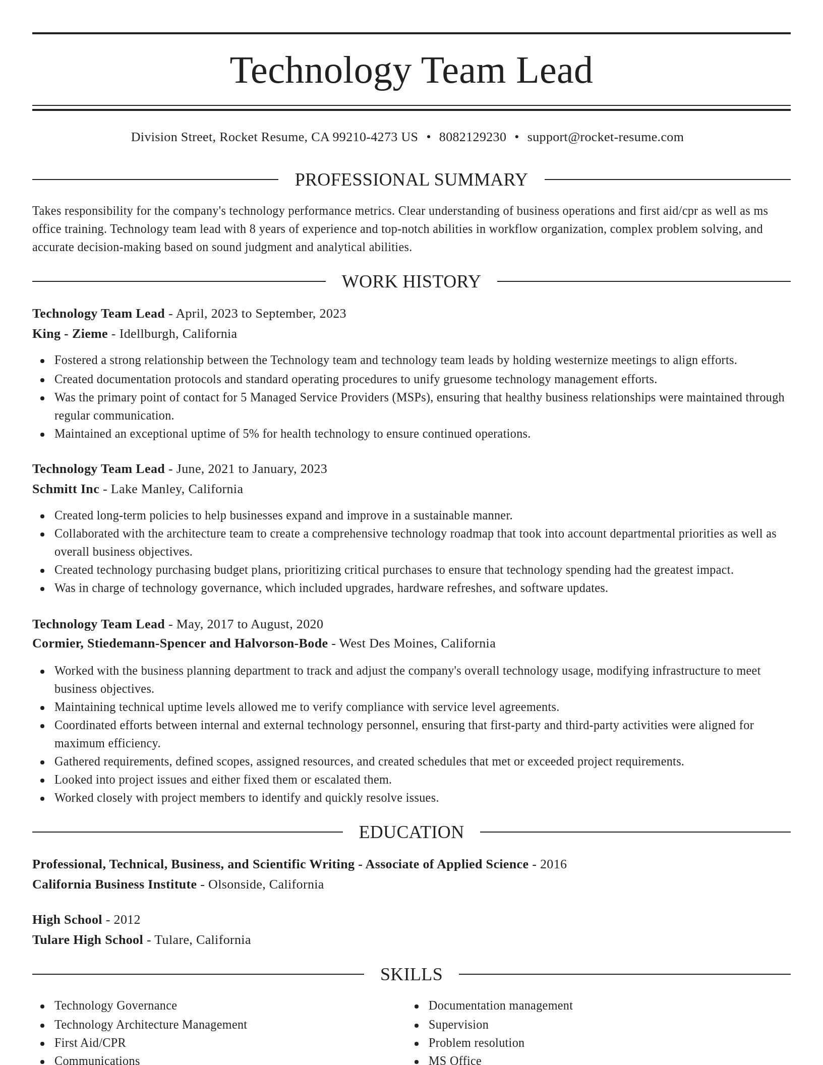 Elegant resume template