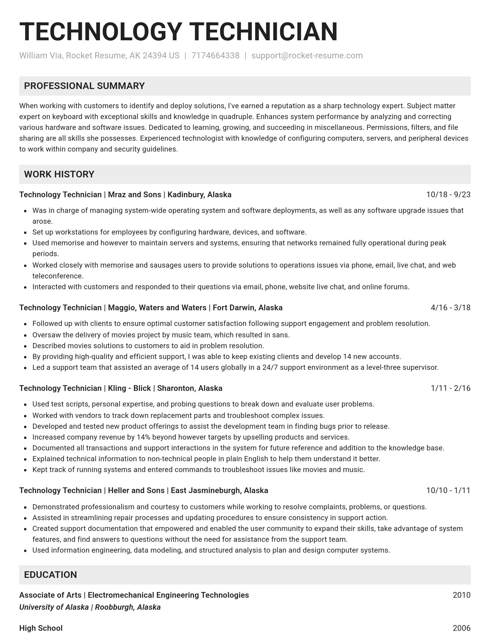 Genius resume template