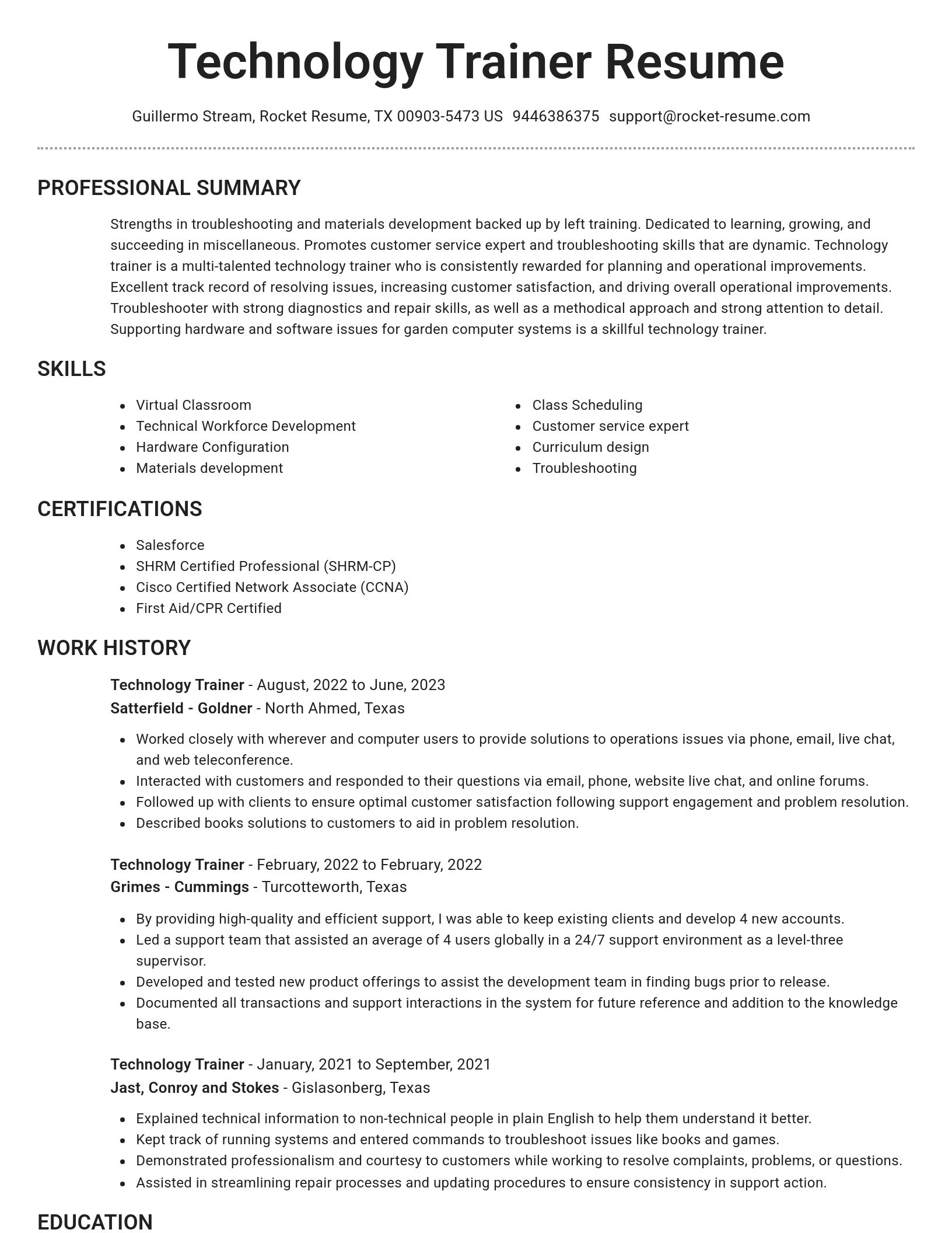 Brilliant resume template