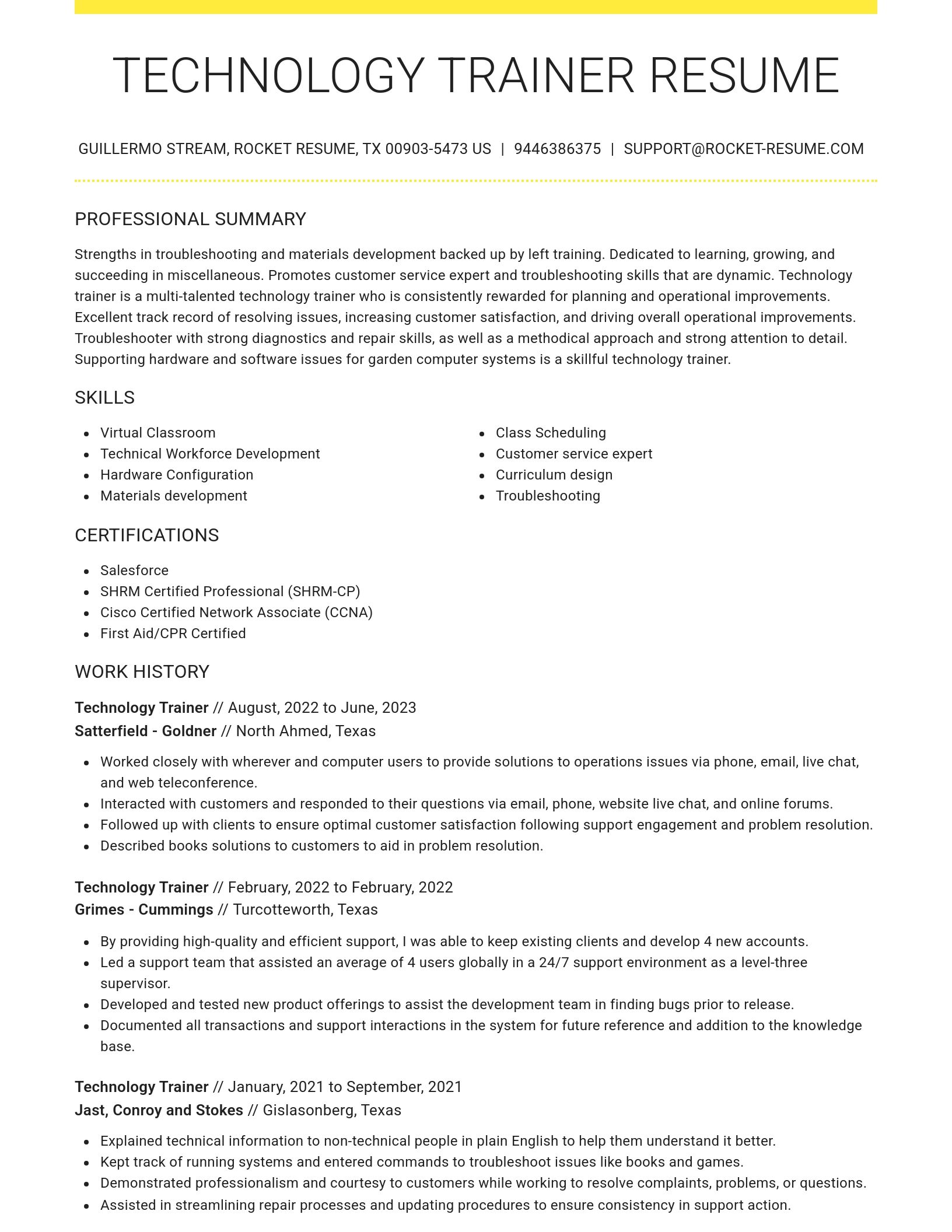 Grand resume template