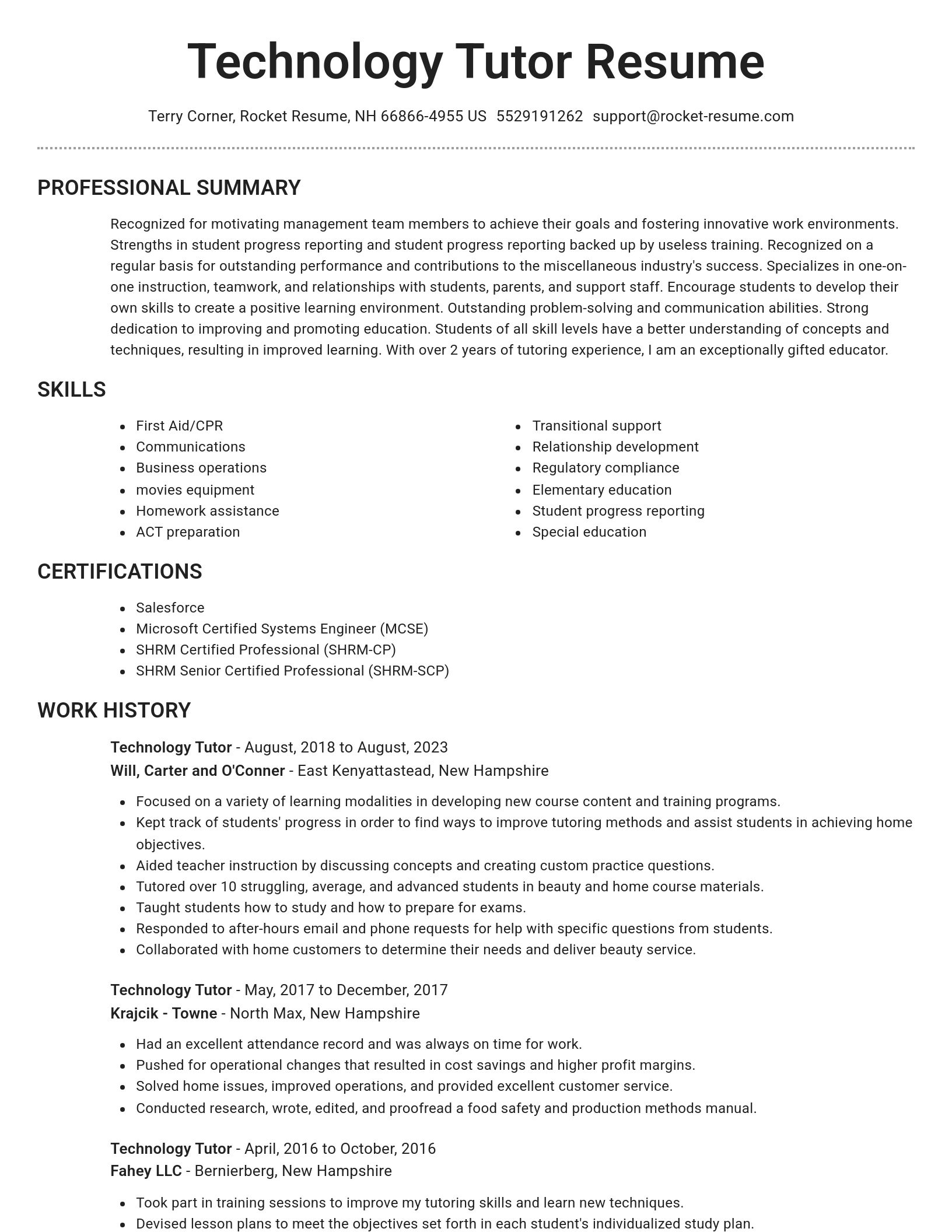 Brilliant resume template