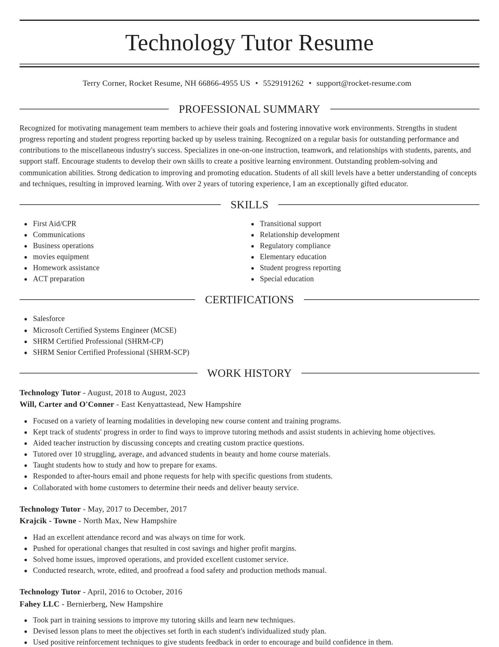 Elegant resume template