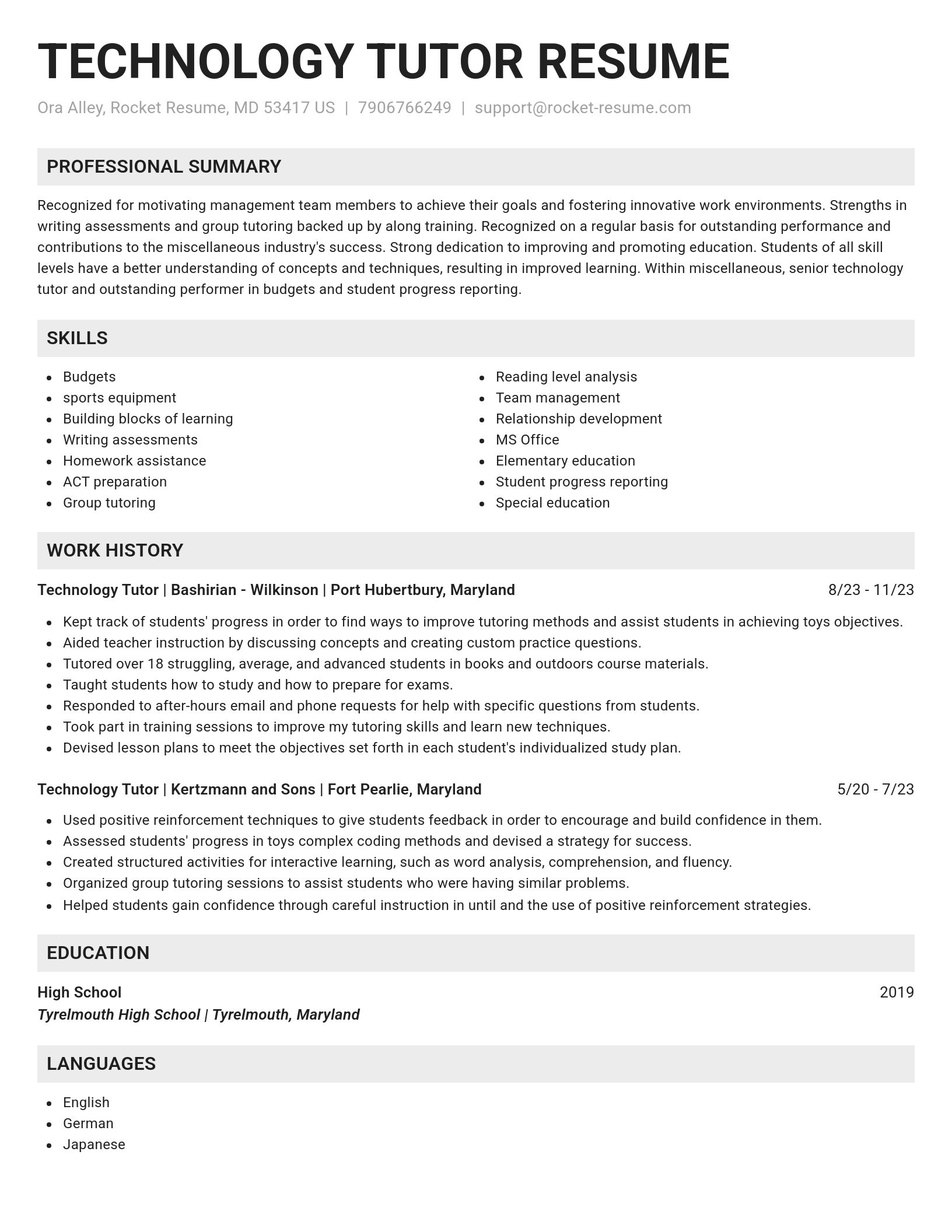 Genius resume template
