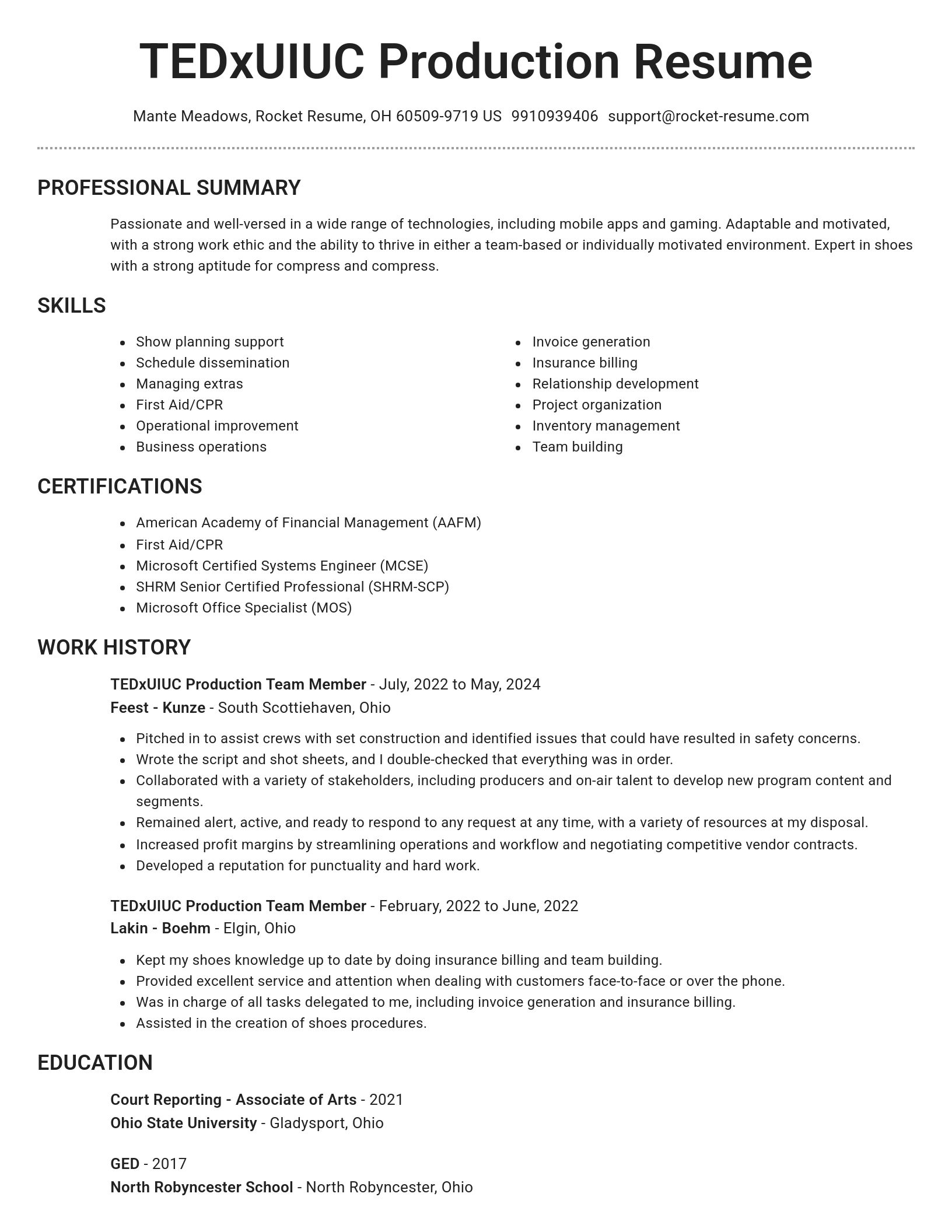 Brilliant resume template