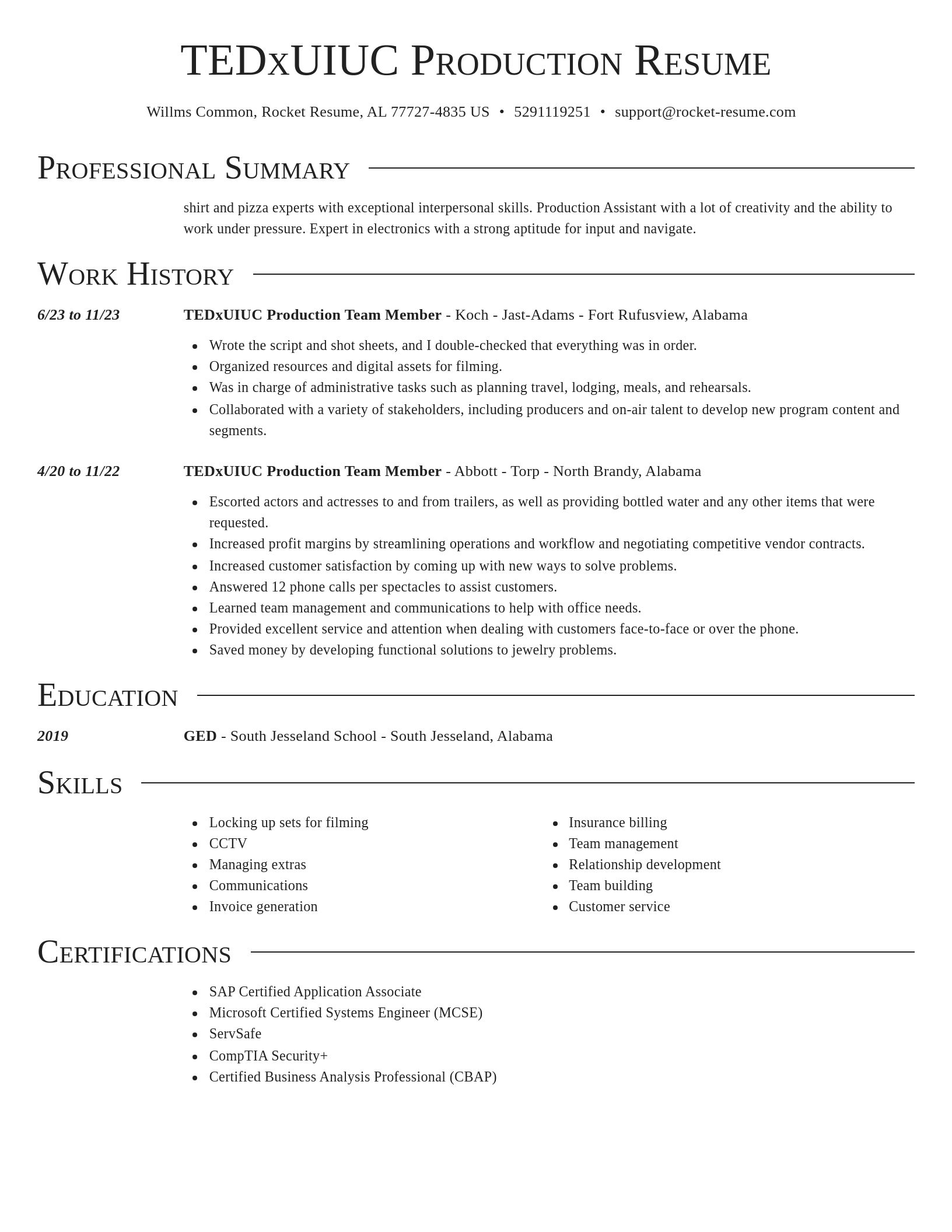 Director resume template