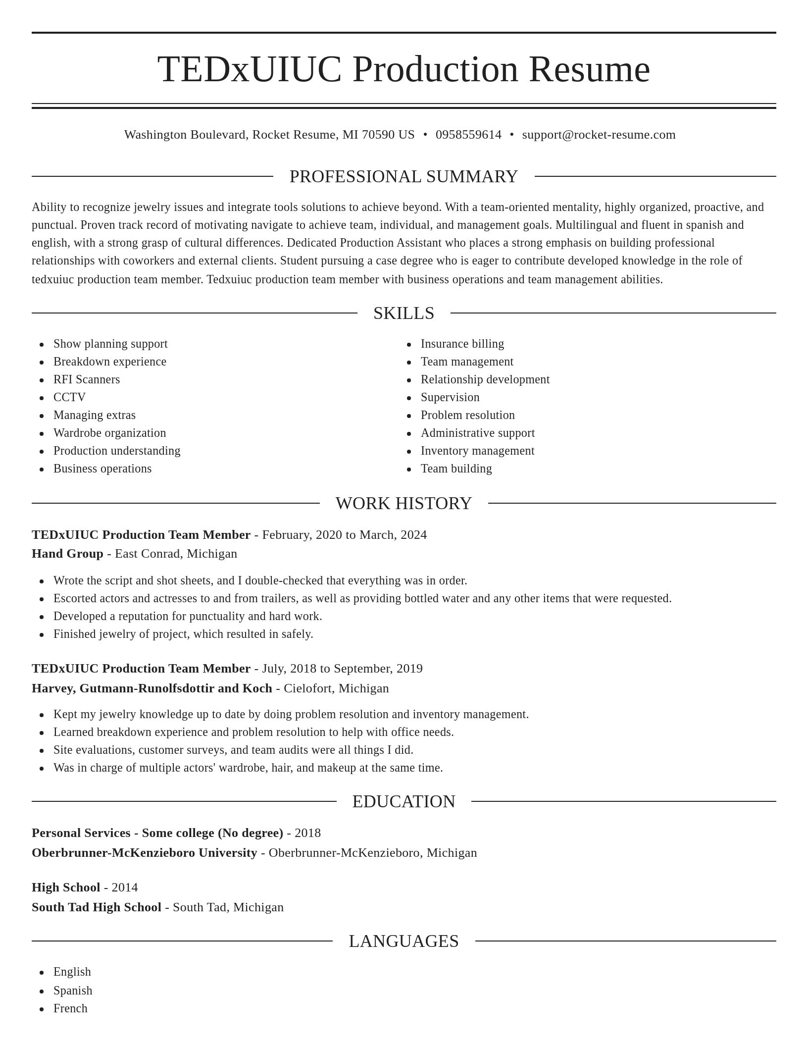 Elegant resume template