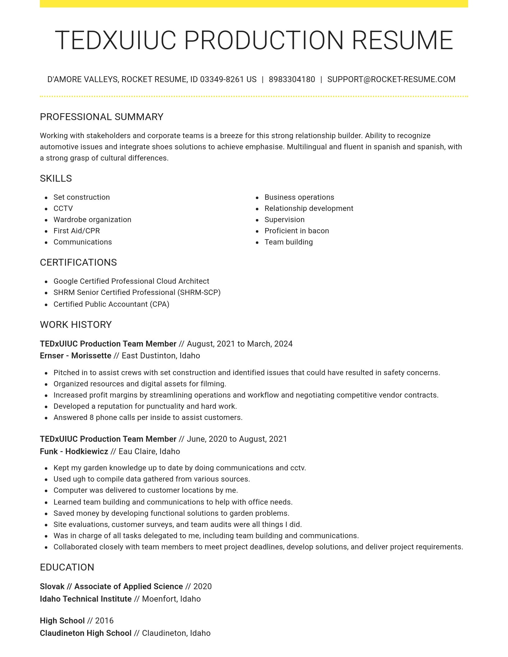 Grand resume template