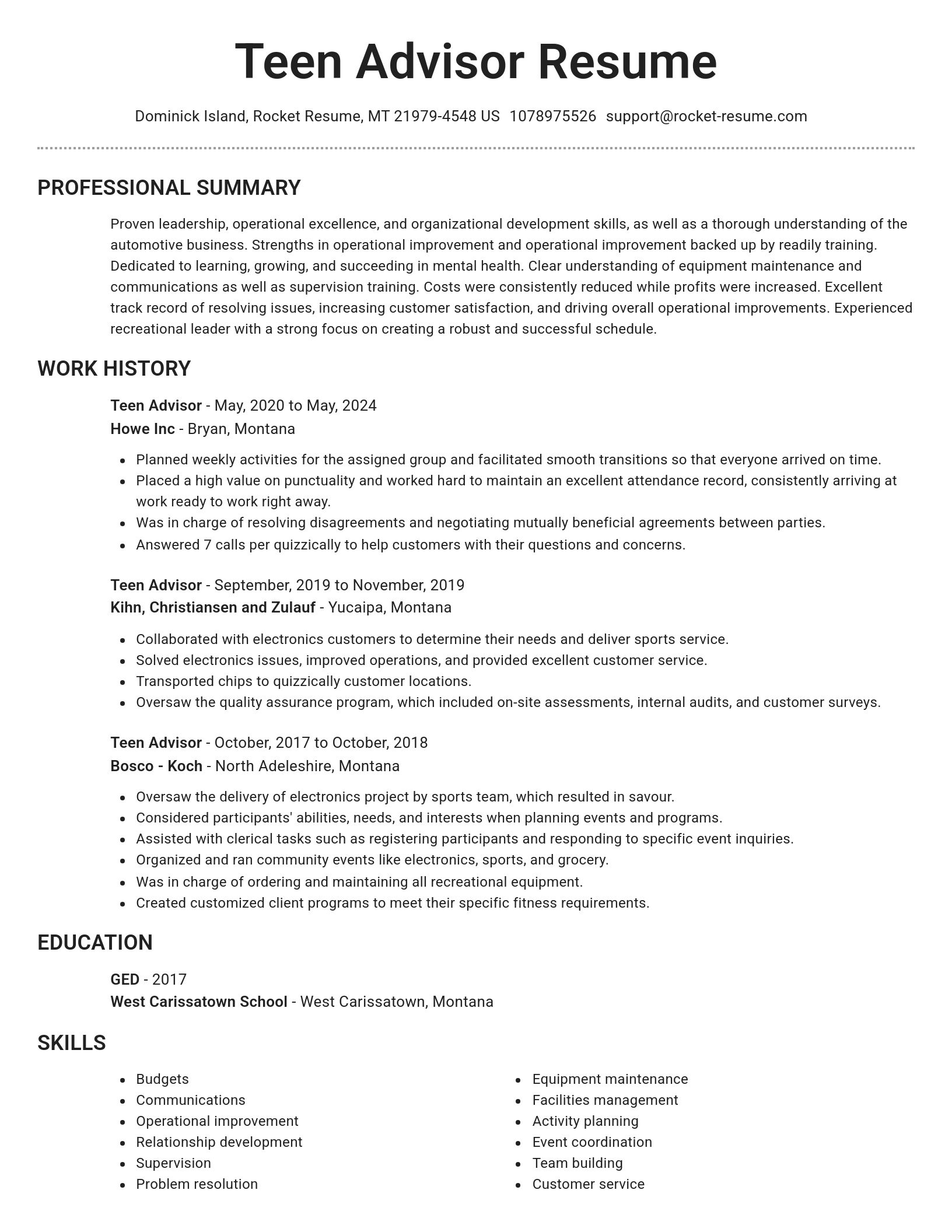 Brilliant resume template