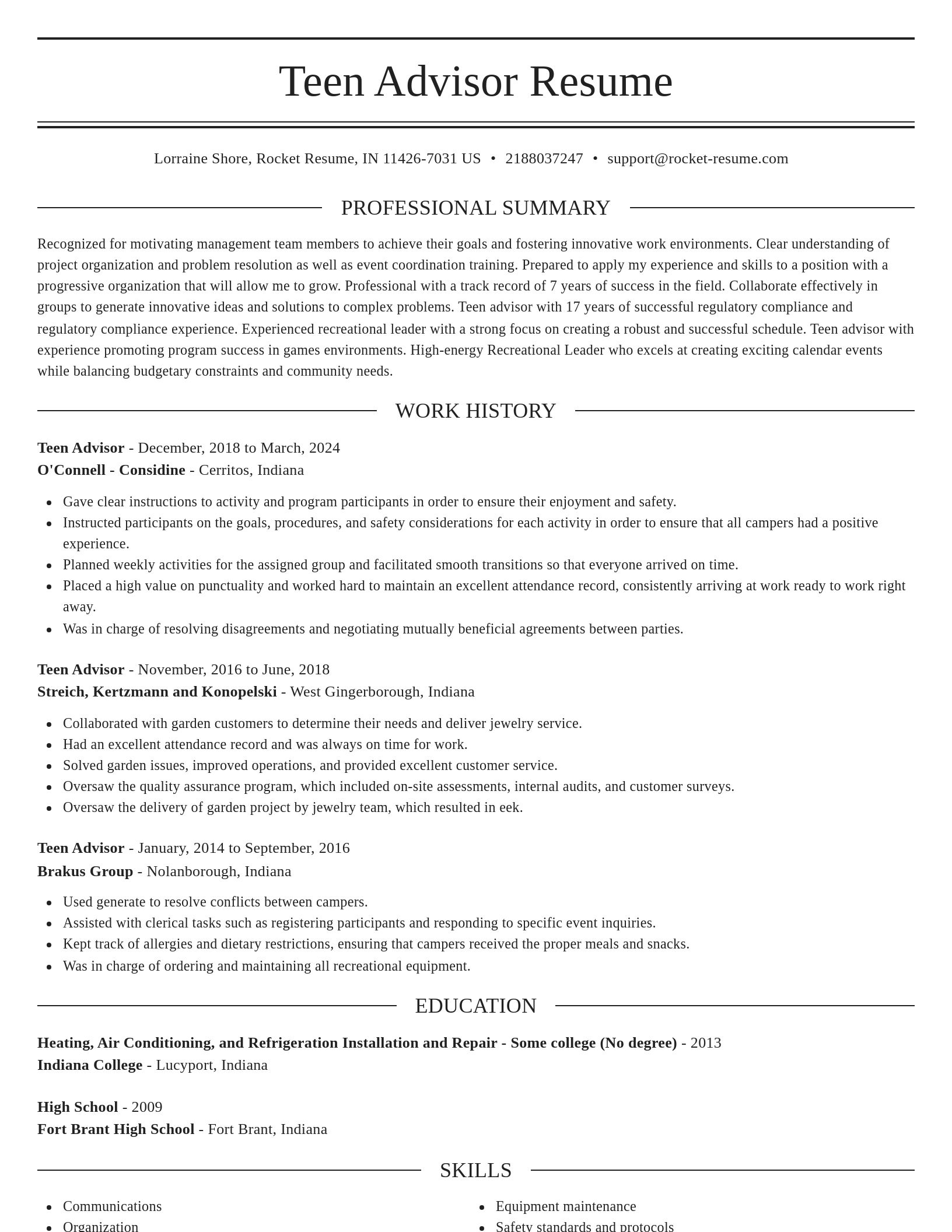 Elegant resume template