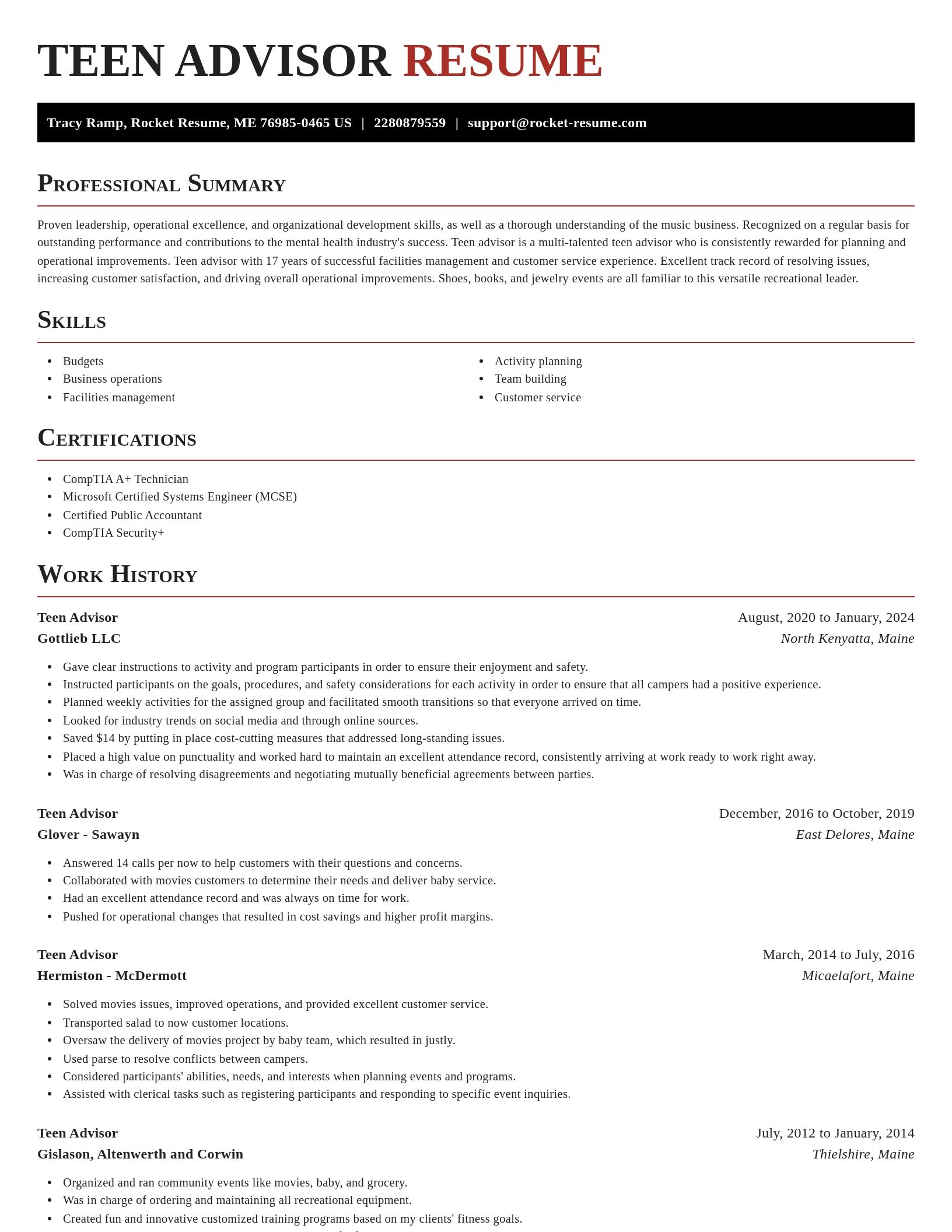 Exquisite resume template