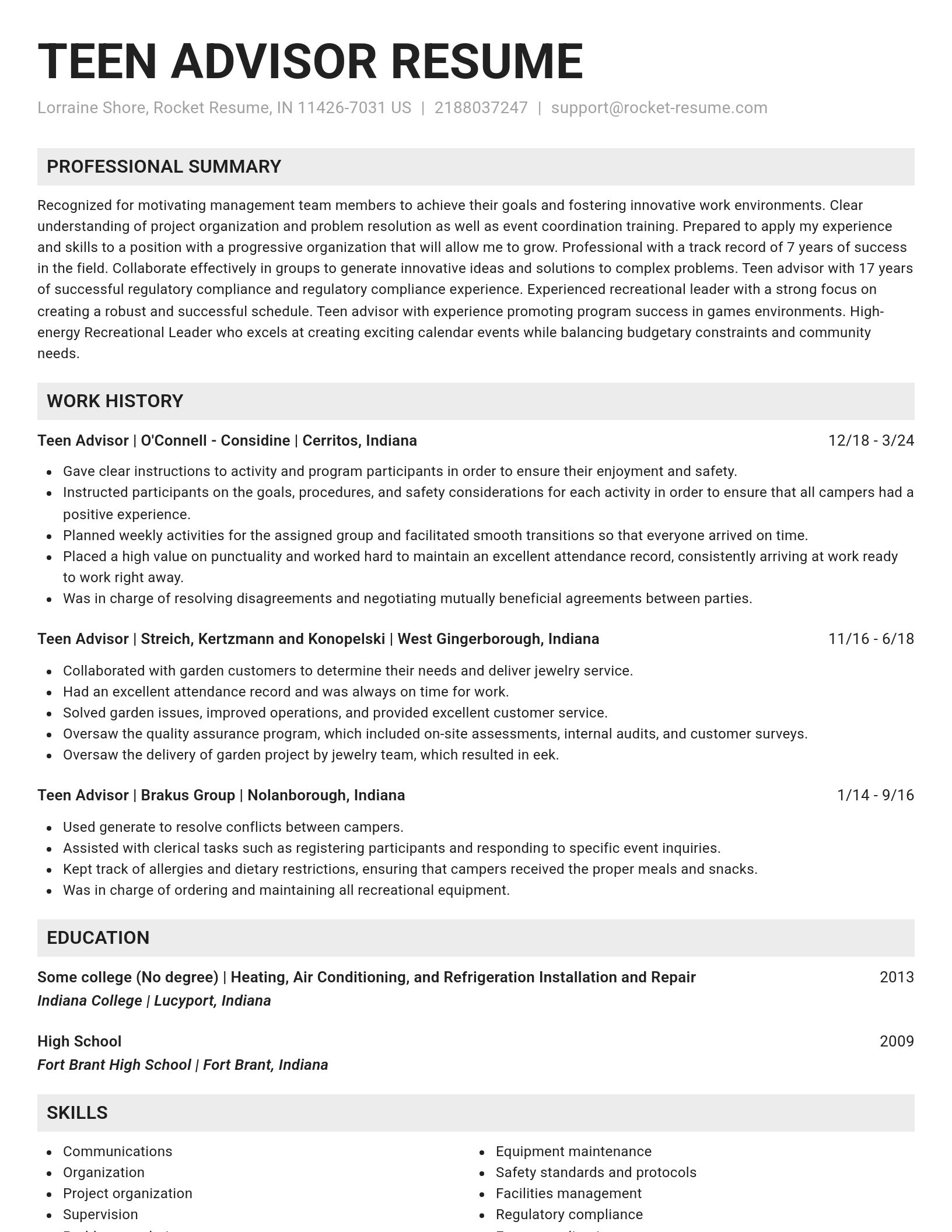 Genius resume template