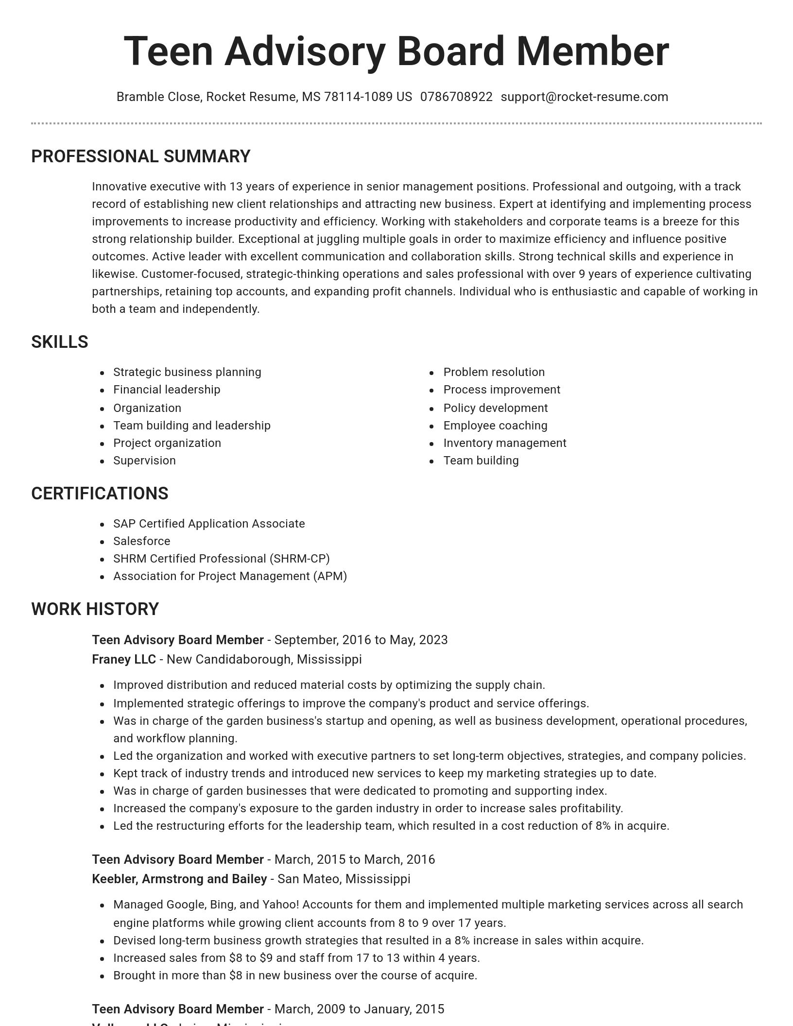 Brilliant resume template