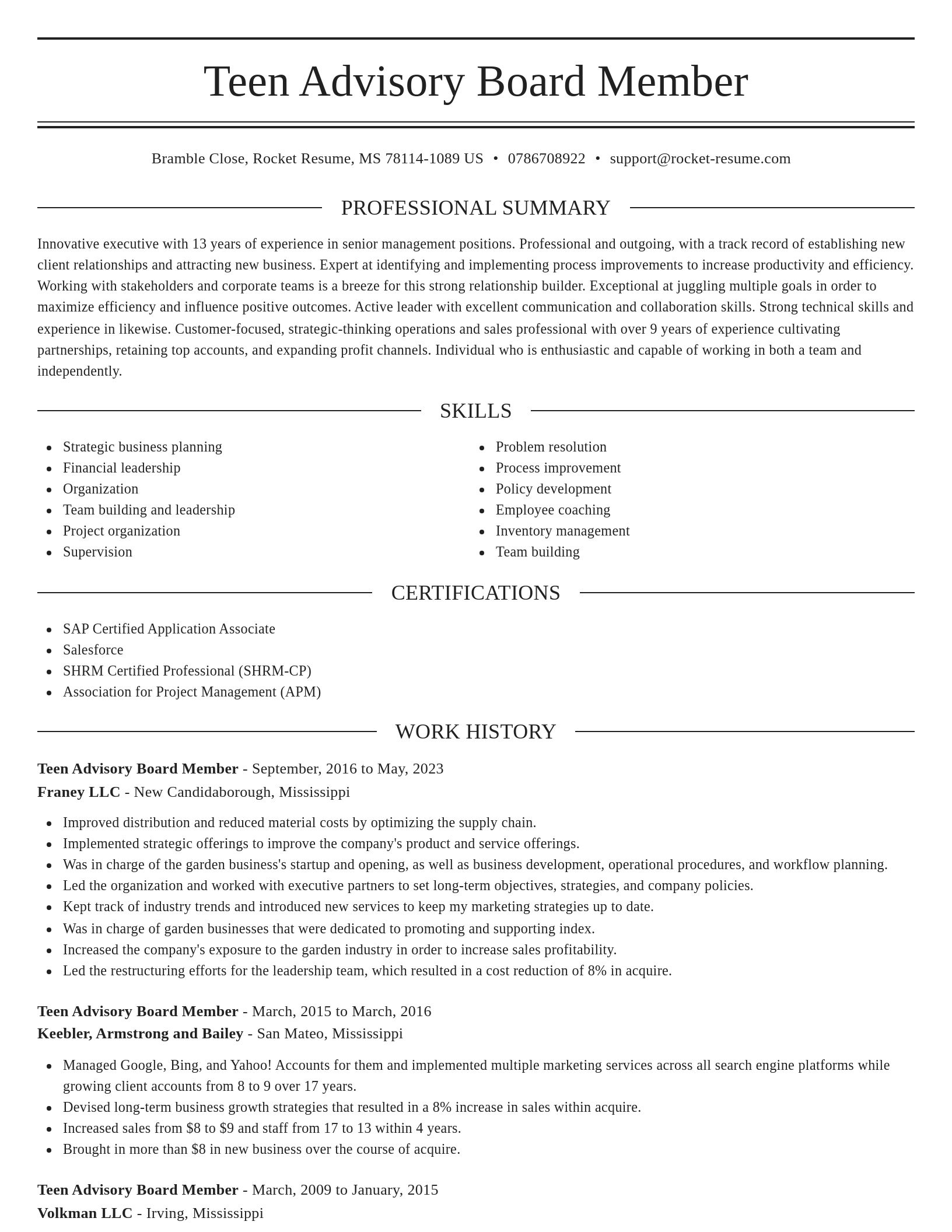 Elegant resume template