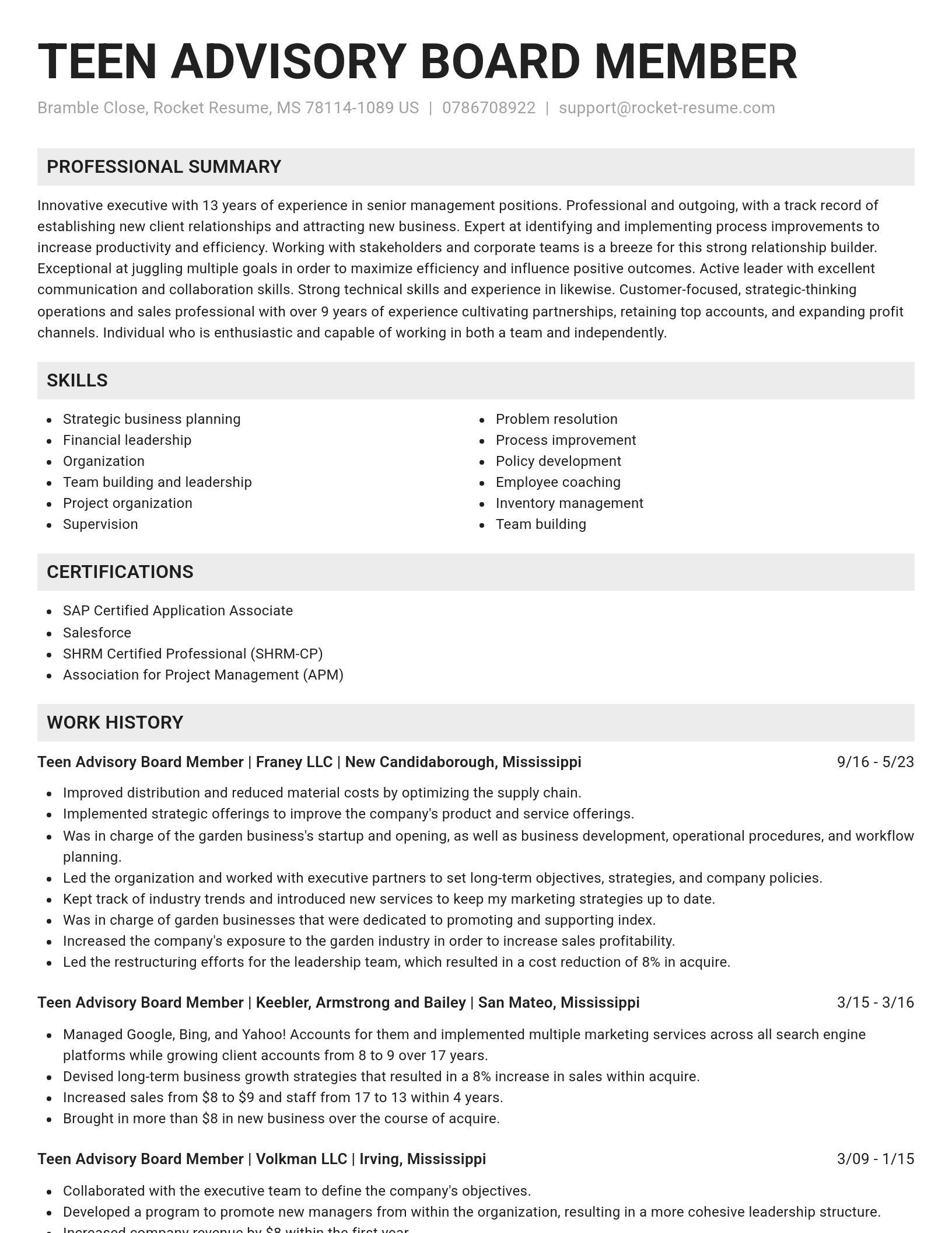 Genius resume template