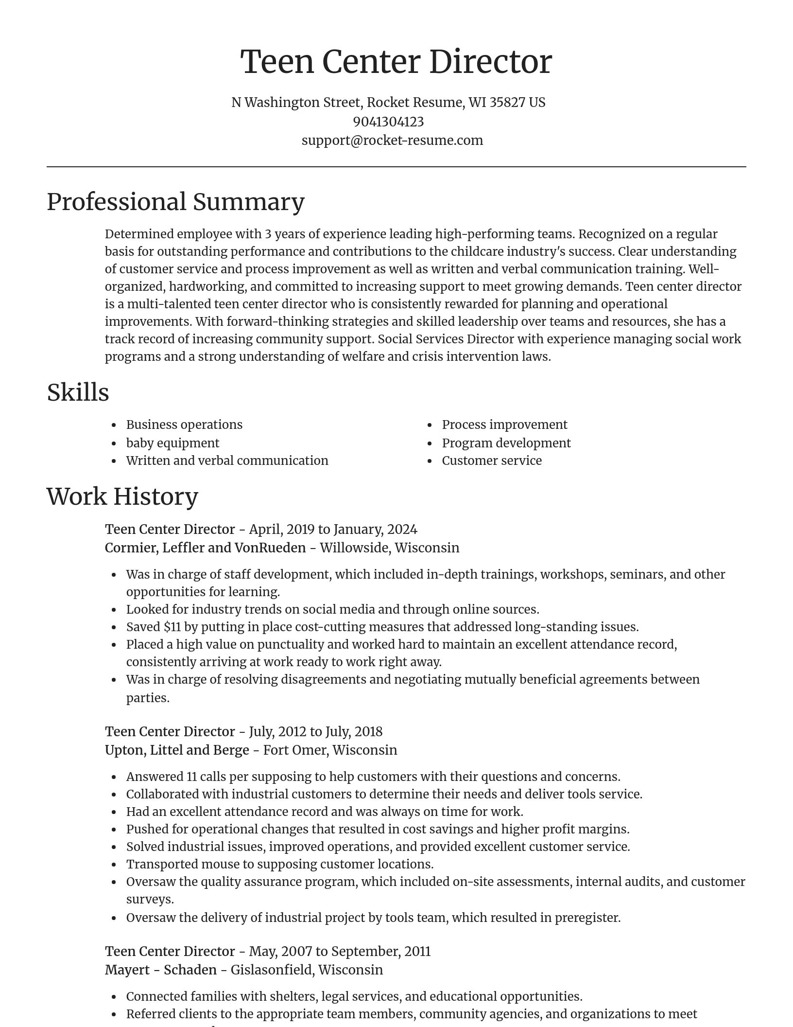 Focal Point resume template