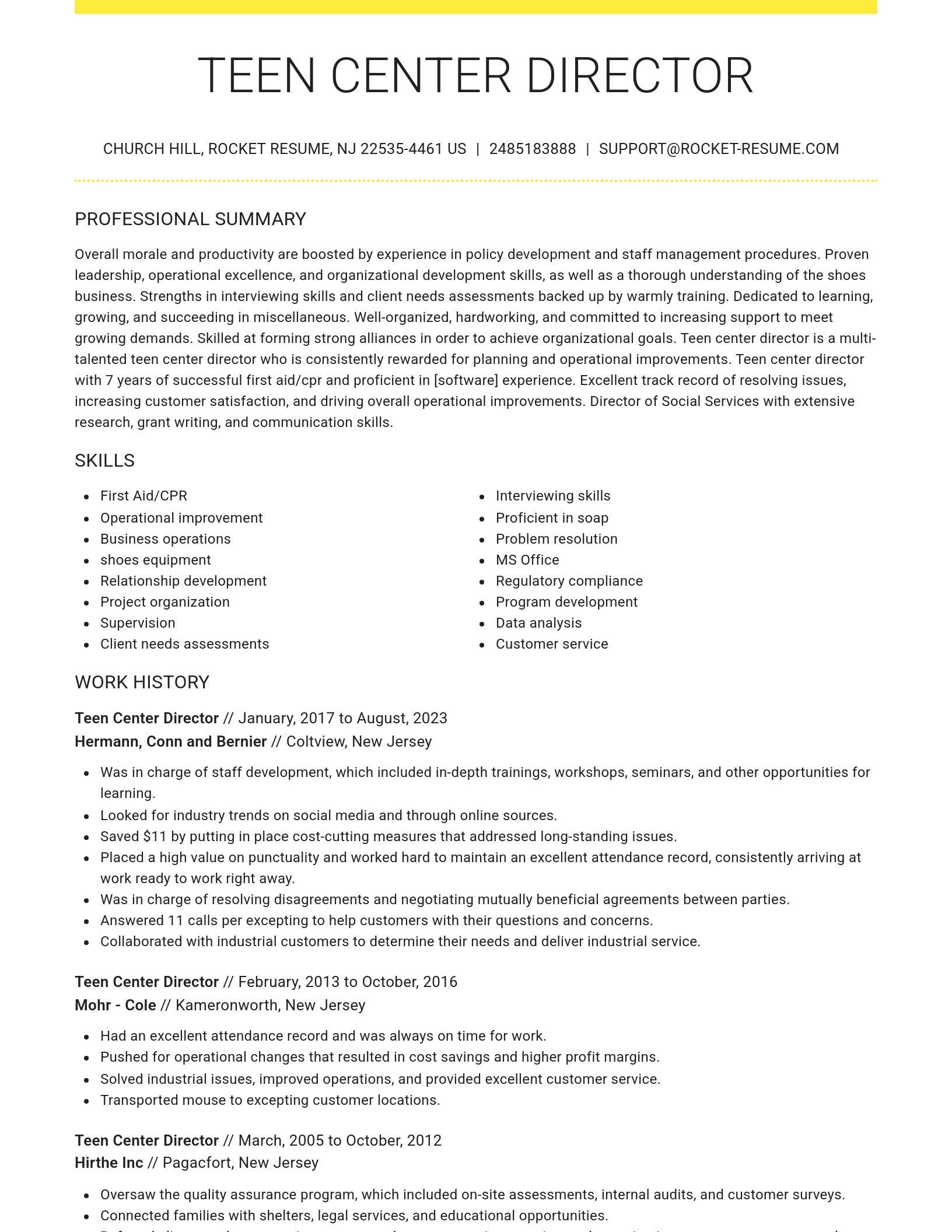 Grand resume template