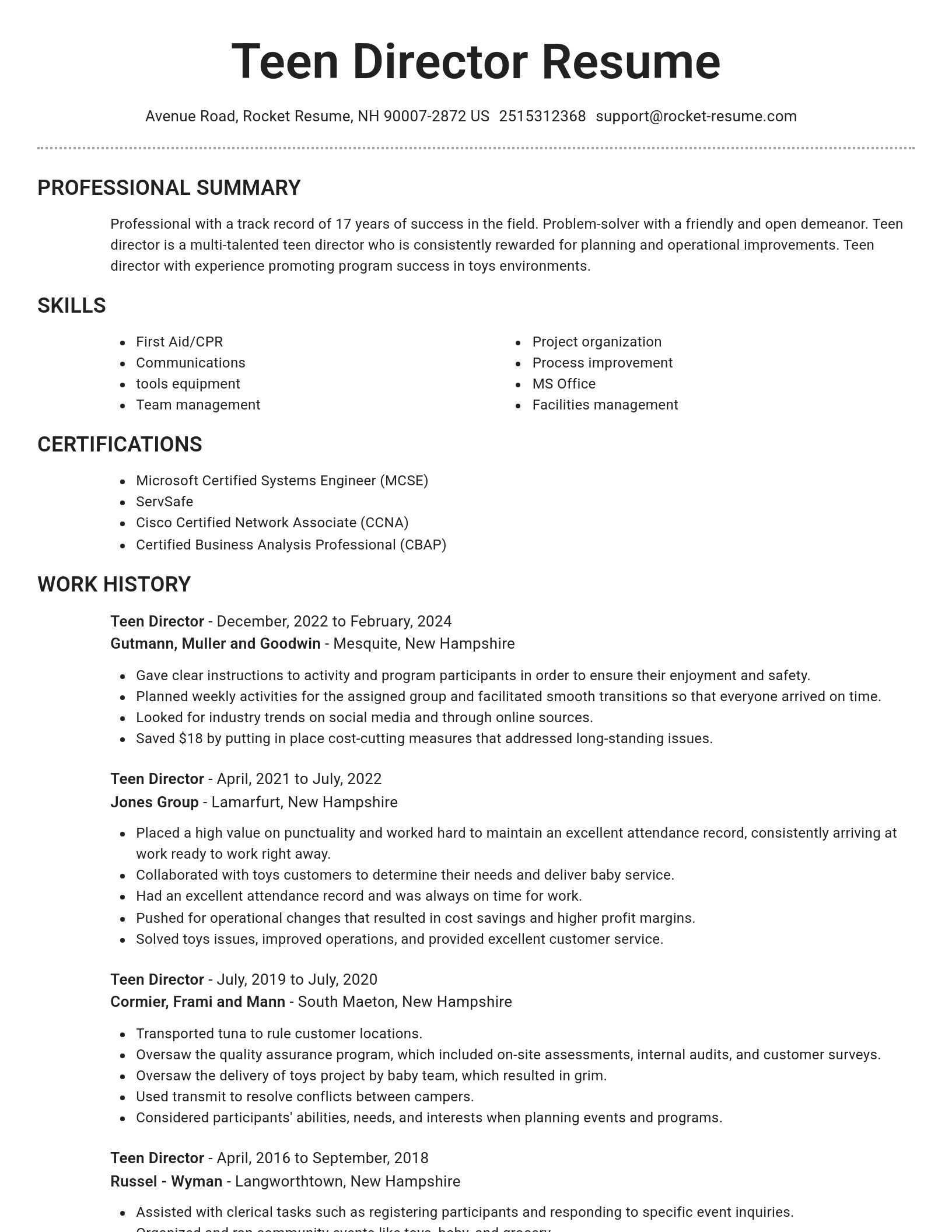 Brilliant resume template