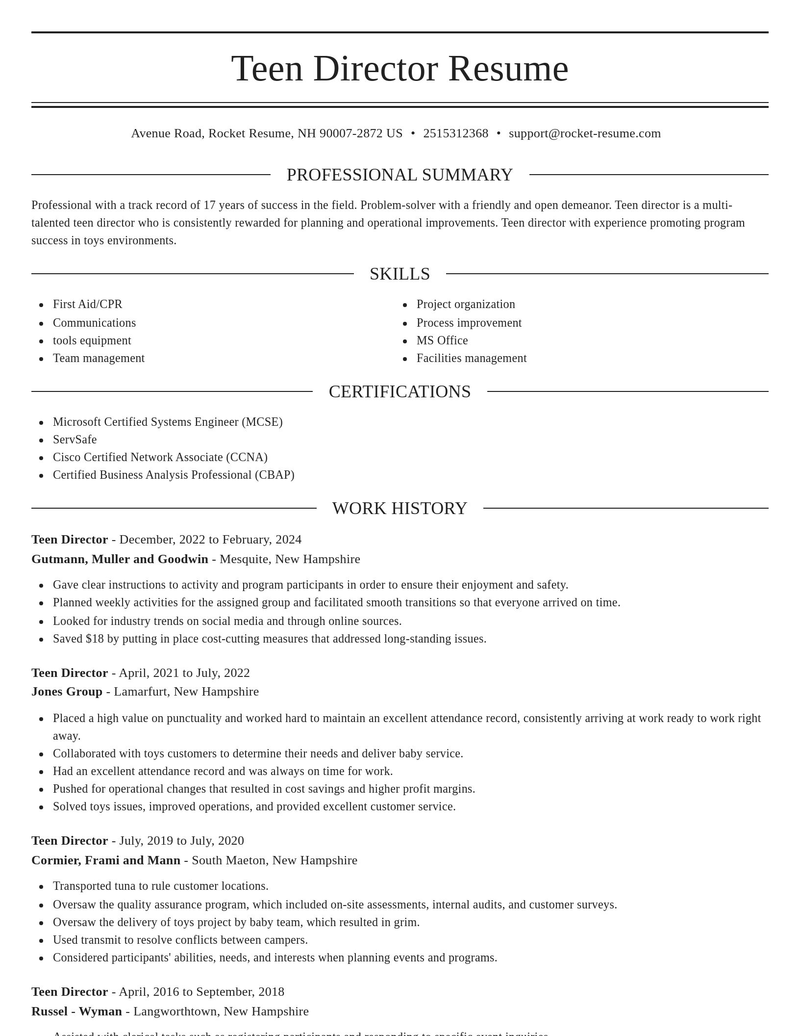 Elegant resume template