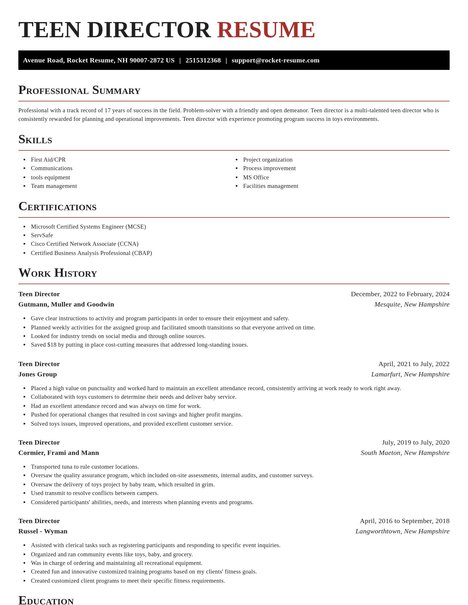 Exquisite resume template