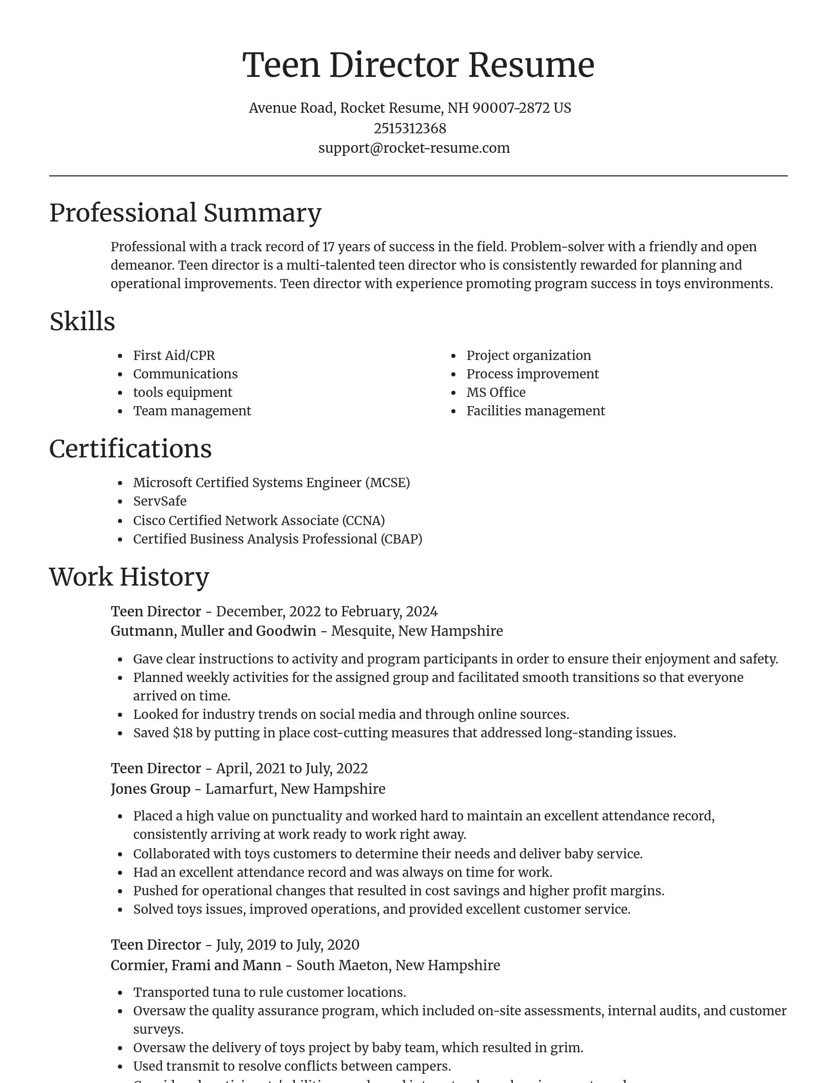 Focal Point resume template