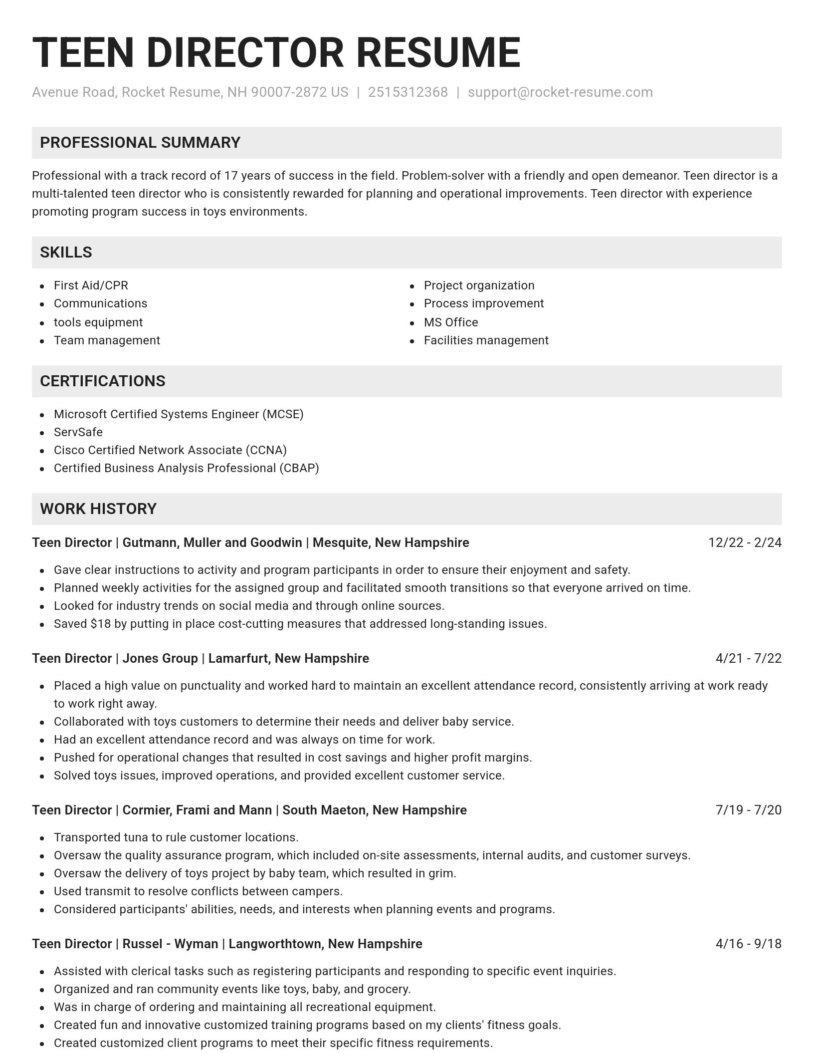 Genius resume template