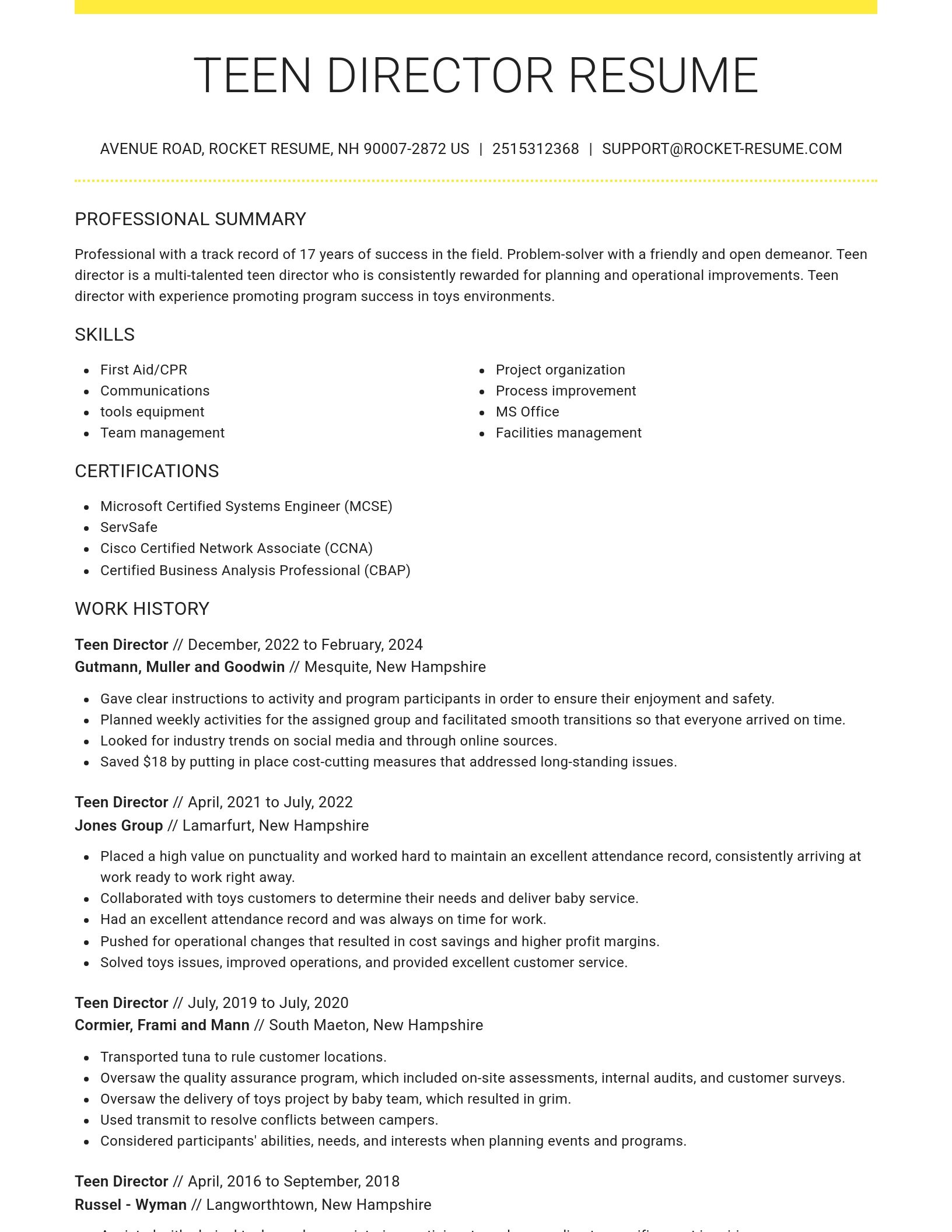 Grand resume template