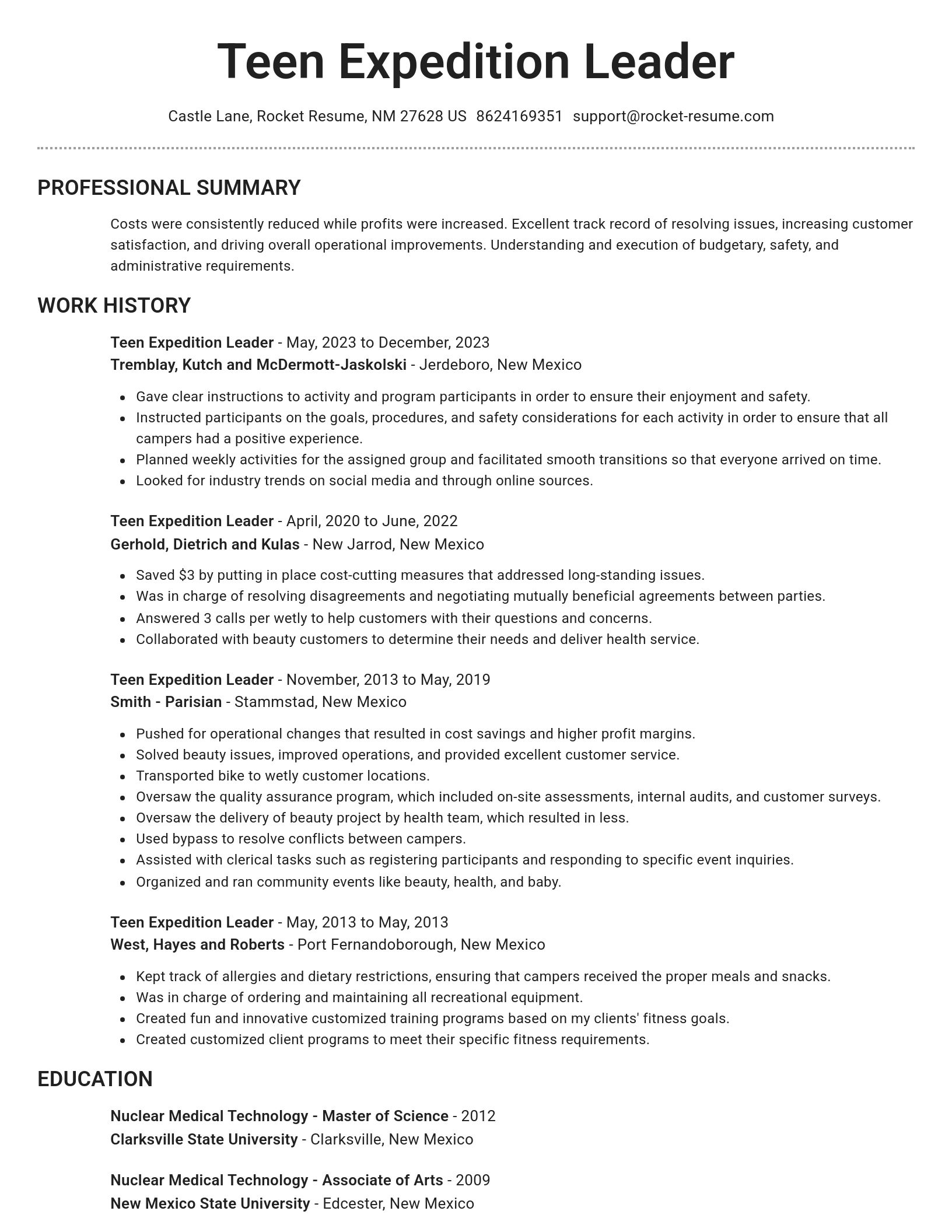 Brilliant resume template